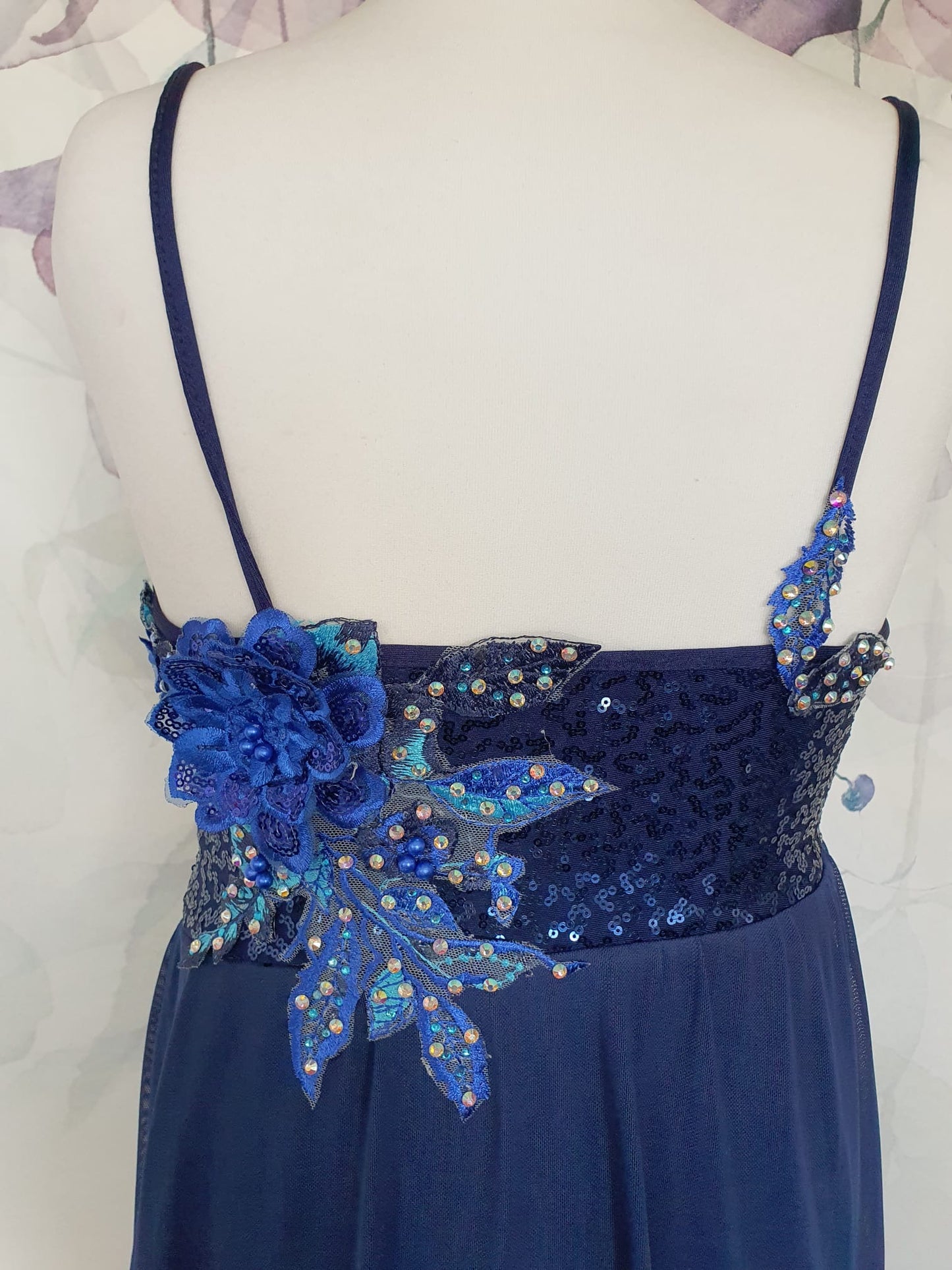 272 Navy Lyrical Stage Dance Dress