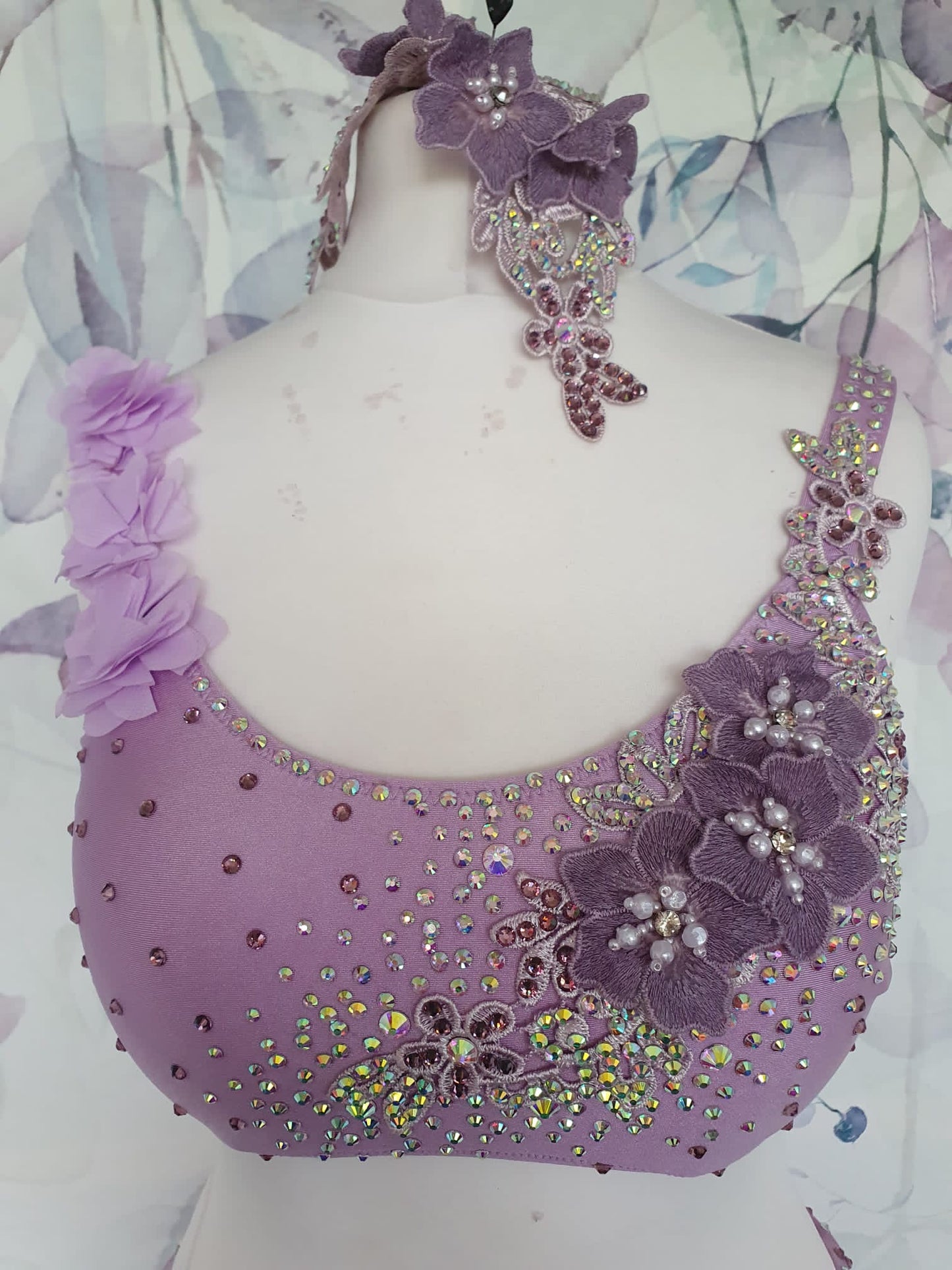 278 Purple Lyrical Stage Dance Dress