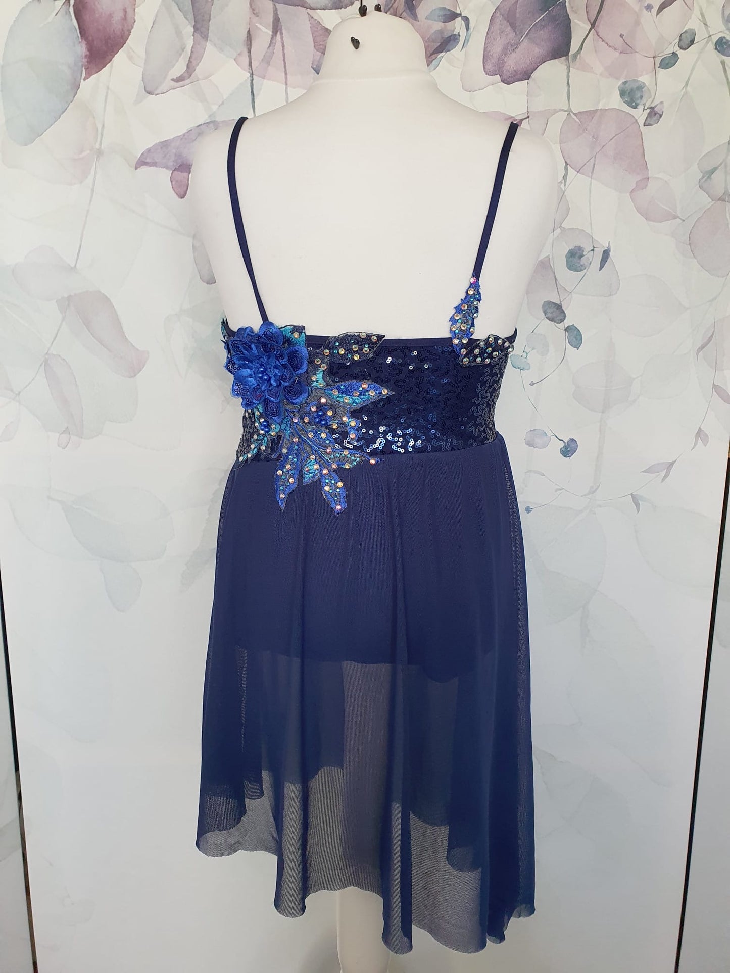 272 Navy Lyrical Stage Dance Dress