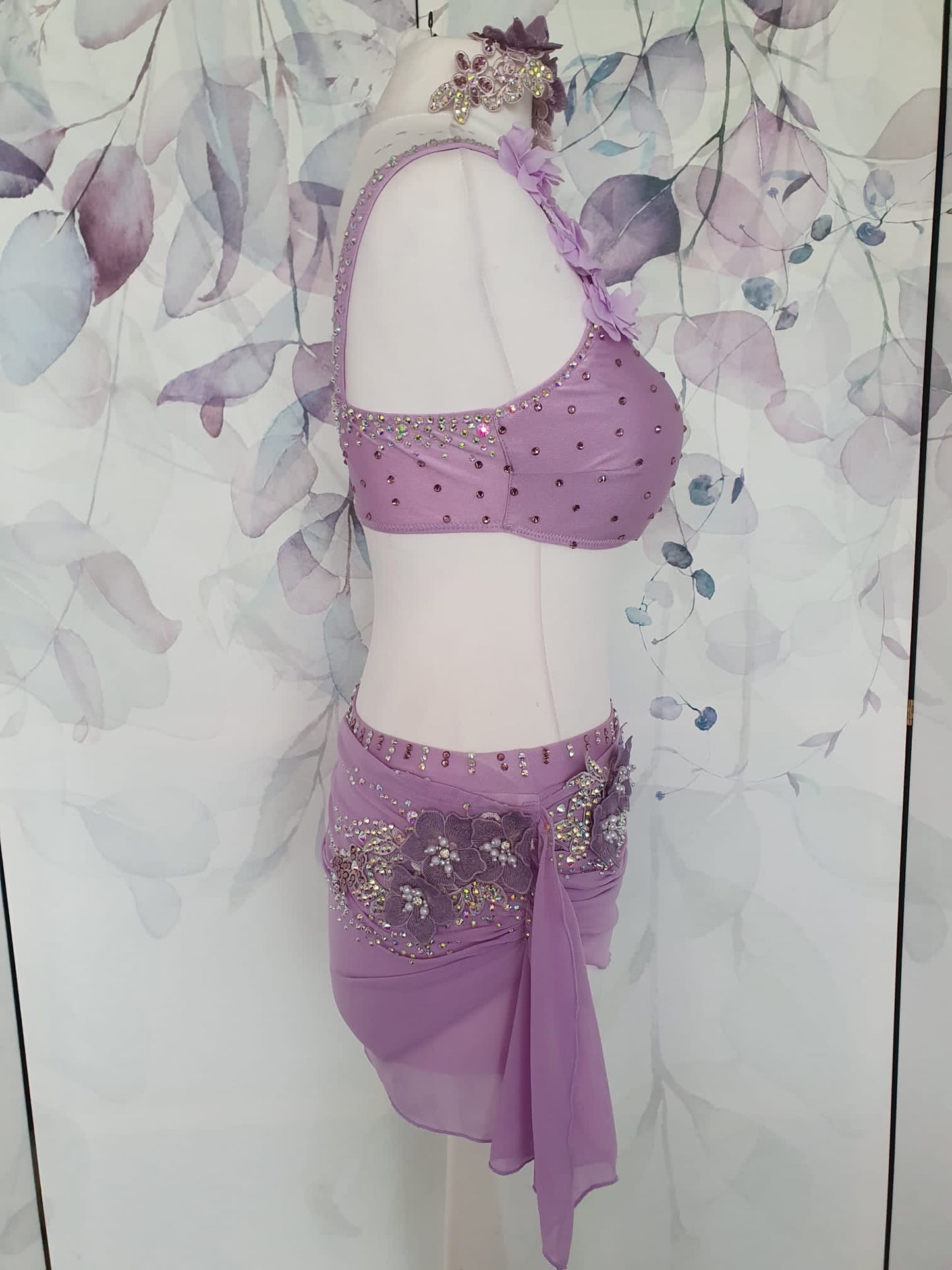 278 Purple Lyrical Stage Dance Dress