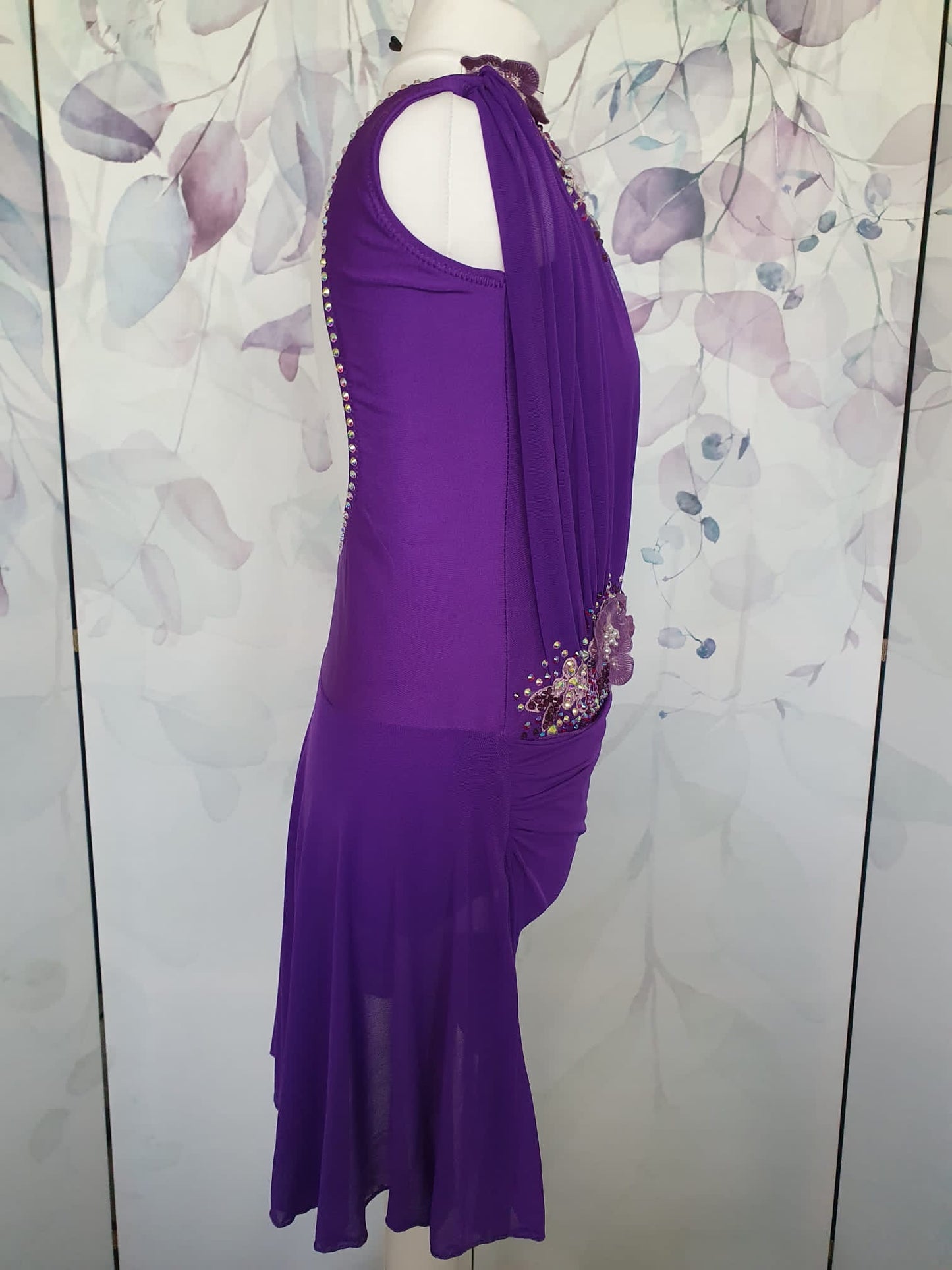 267 Purple Lyrical Stage Dance Dress