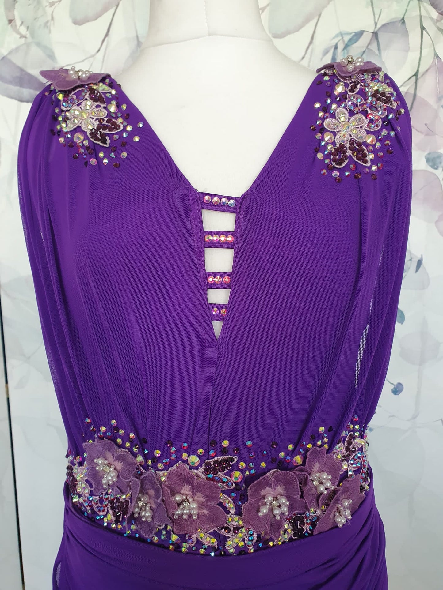 267 Purple Lyrical Stage Dance Dress