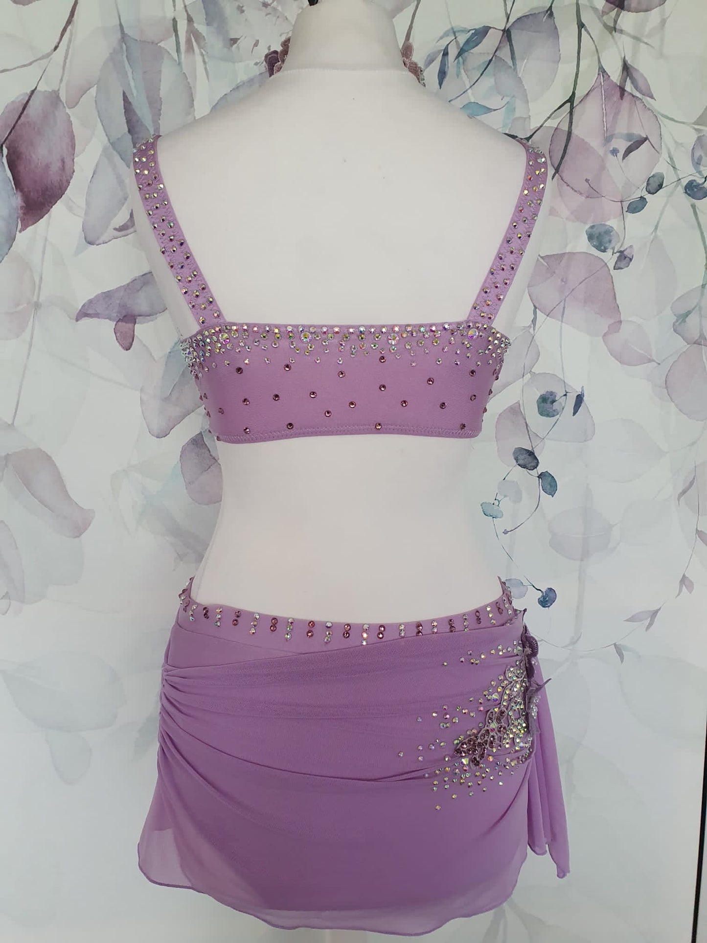 278 Purple Lyrical Stage Dance Dress