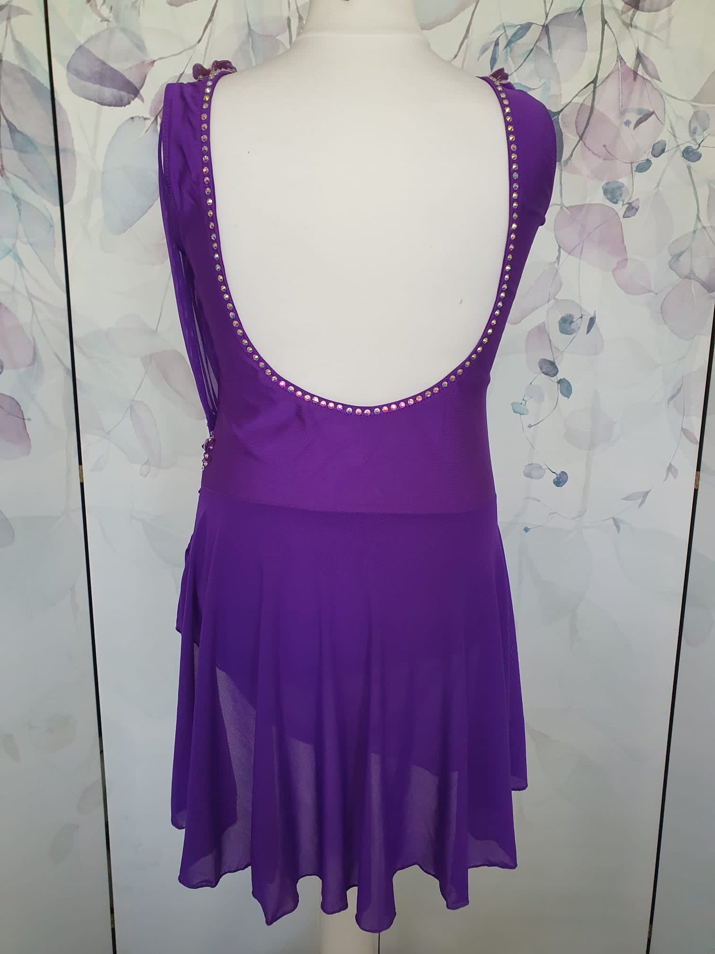 267 Purple Lyrical Stage Dance Dress