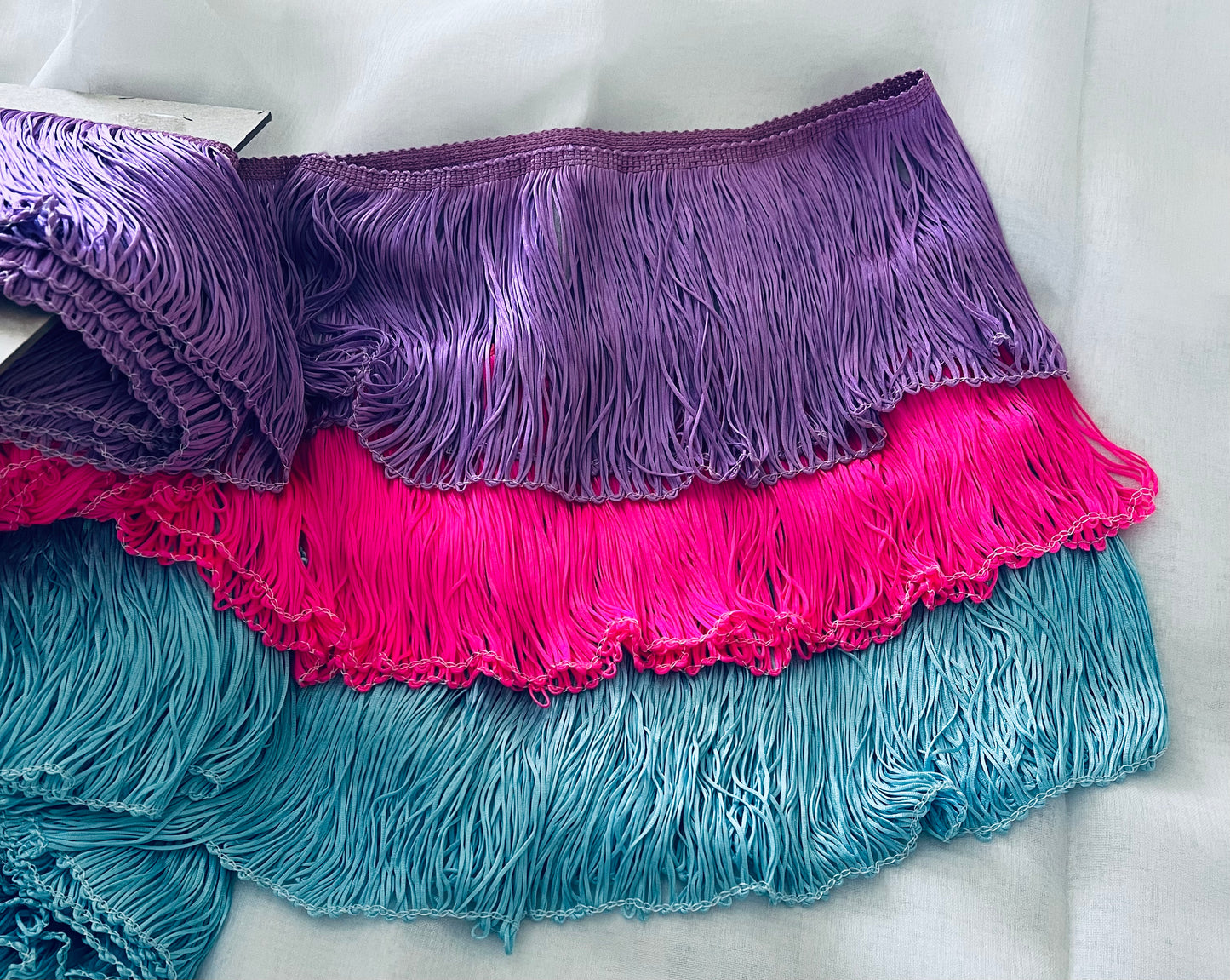 V60 Stretch Fringe. Available in 15cm & 30cm widths ❗️This product is sold in 50cm Lengths (1/2 Metre) Multiple order quantities will be sent in 1 piece❗️