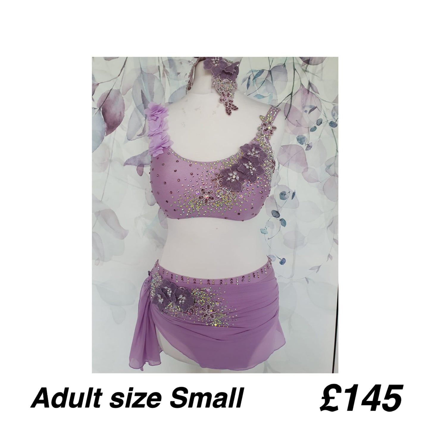 278 Purple Lyrical Stage Dance Dress