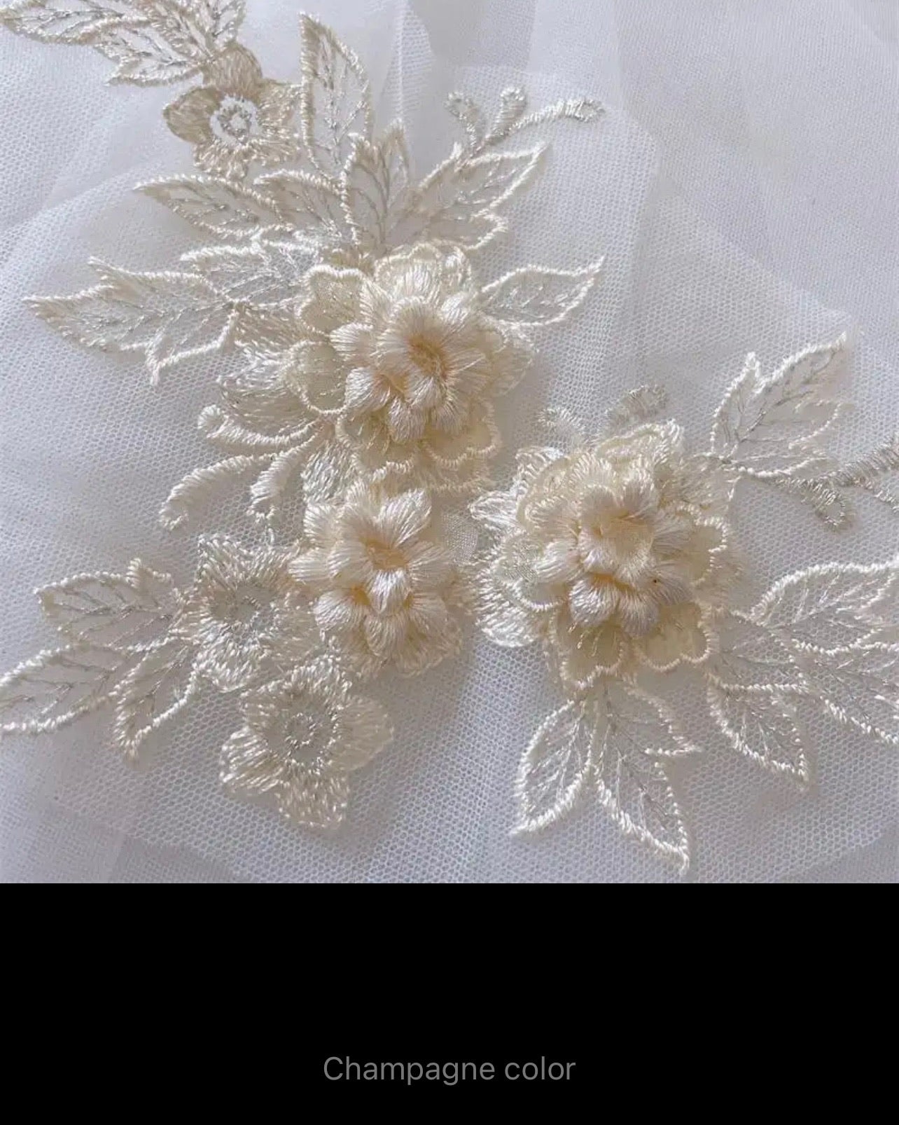 Ava 3D Lace Applique (M111)