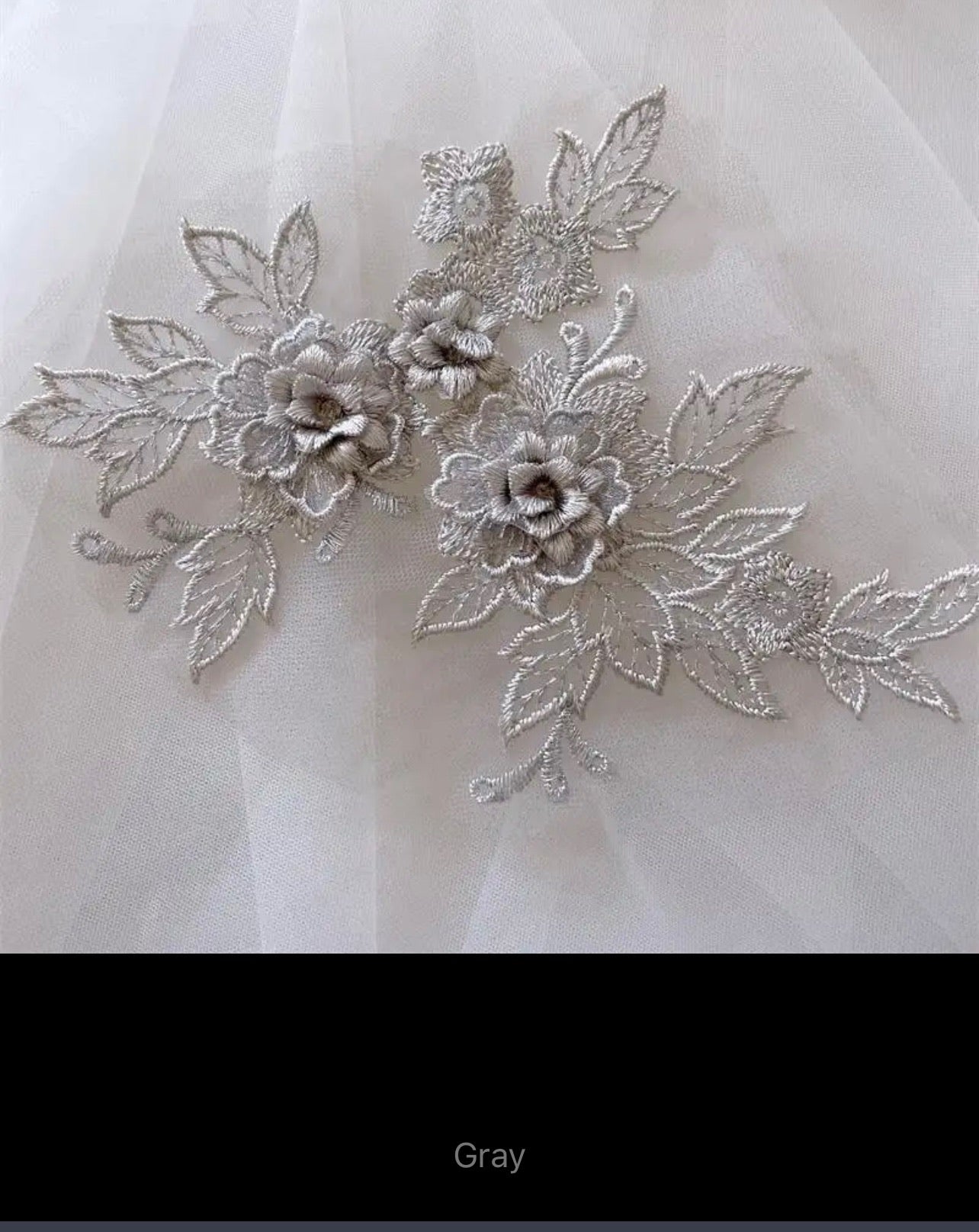 Ava 3D Lace Applique (M111)