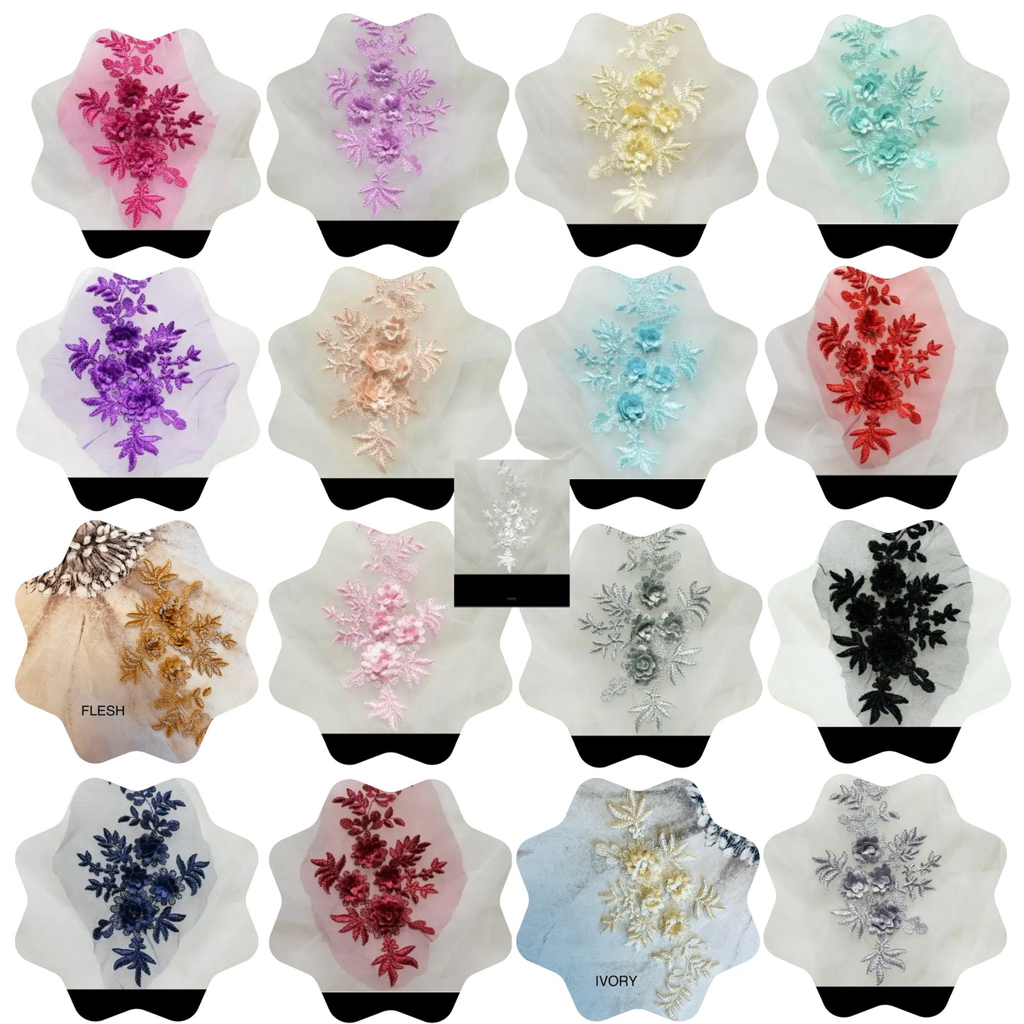Luna 3D Lace Applique (M113)