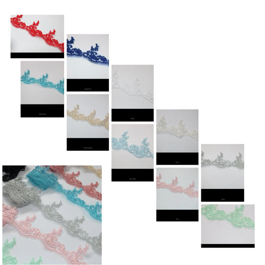 Mia Embroidered Lace Trim (M117)