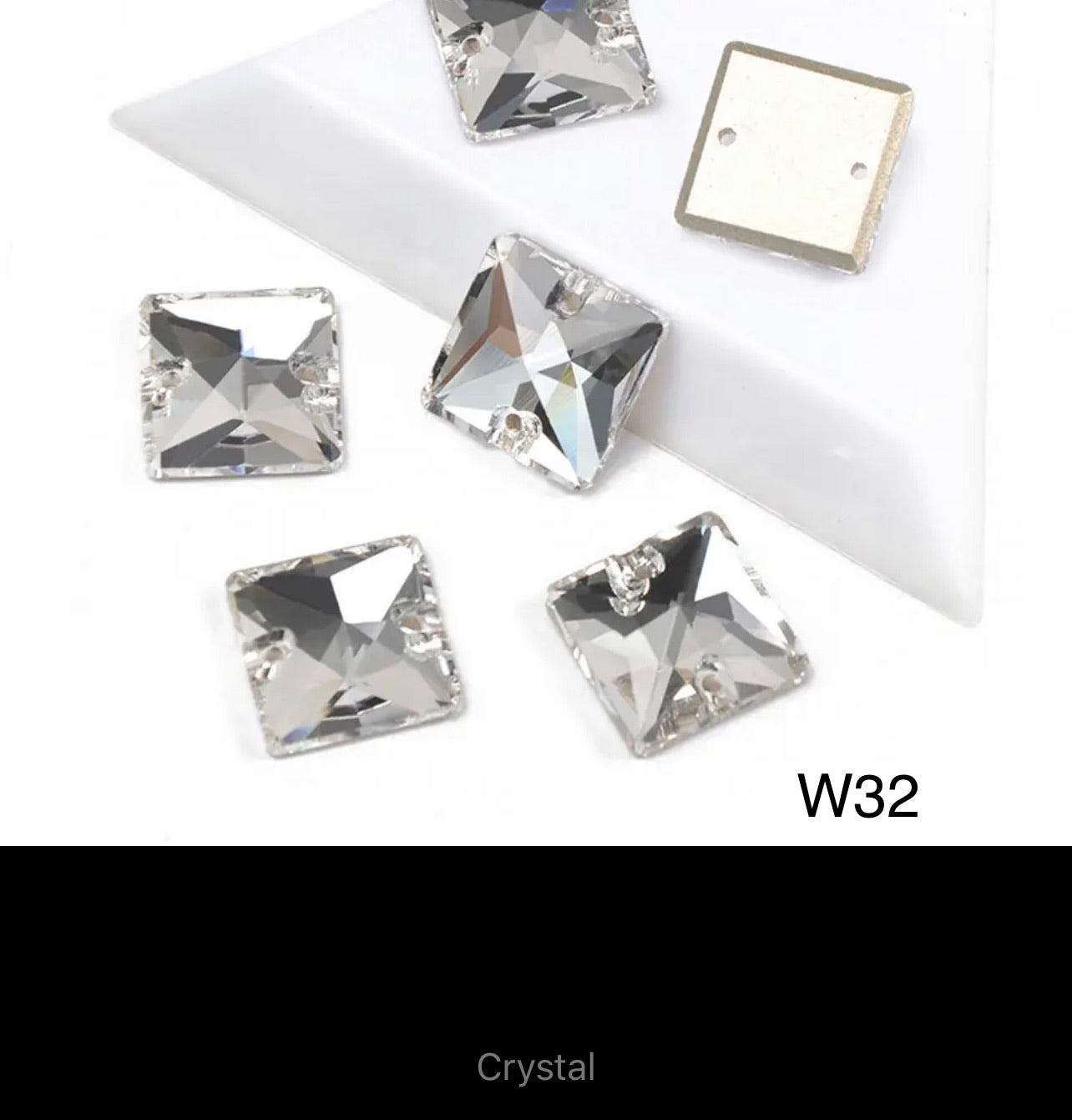 Top Quality Glass Sew On Squares (G53)