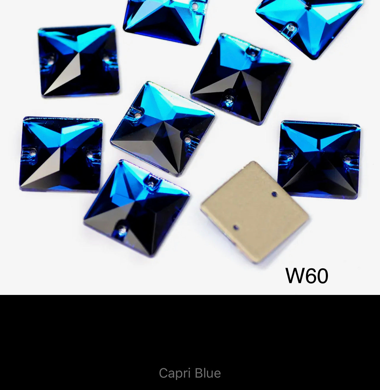 Top Quality Glass Sew On Squares (G53)