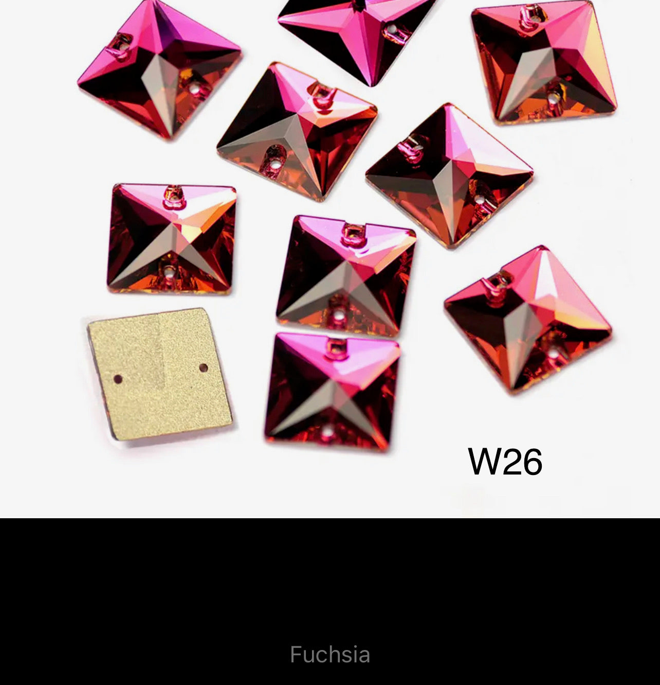 Top Quality Glass Sew On Squares (G53)