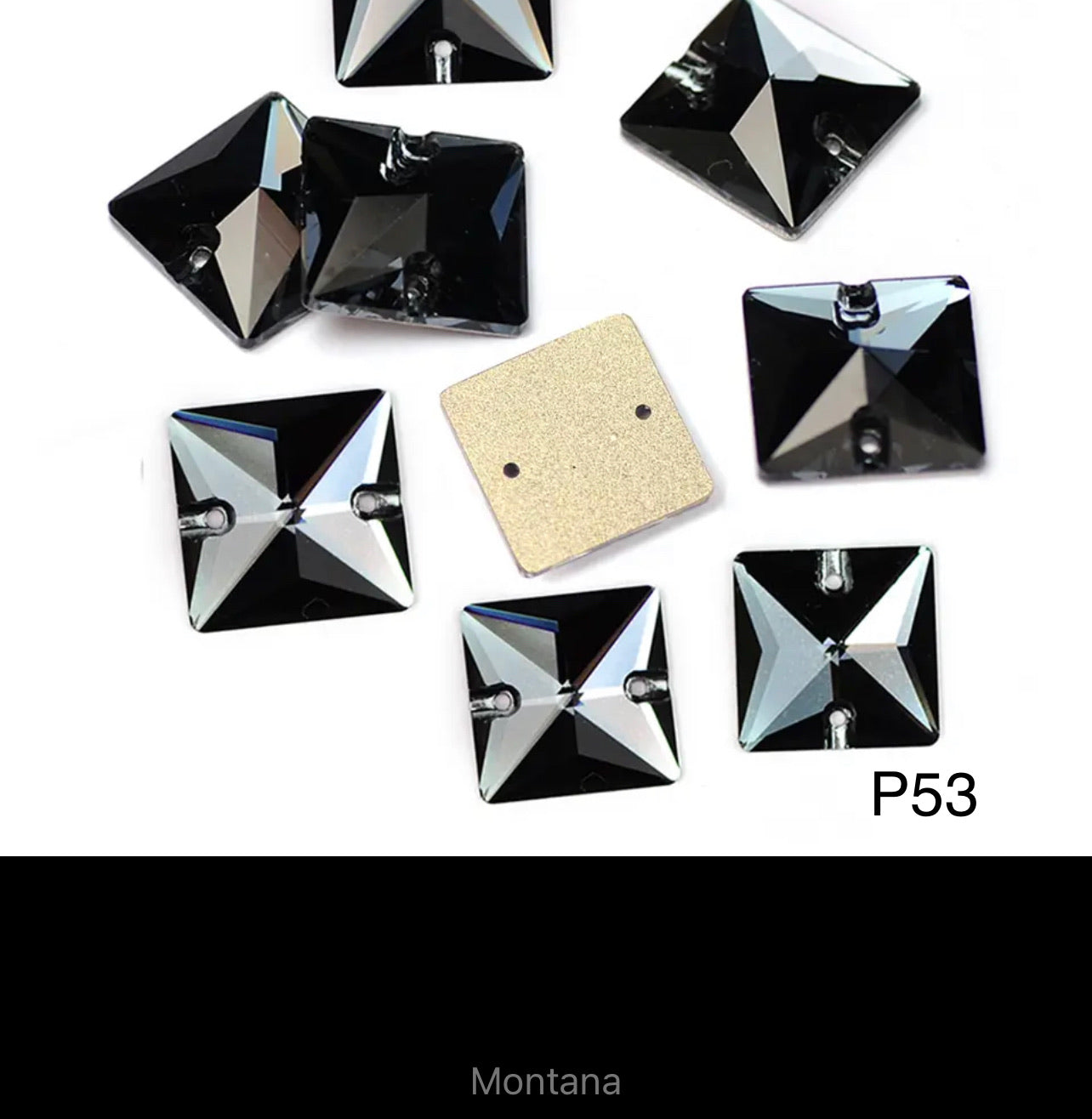 Top Quality Glass Sew On Squares (G53)