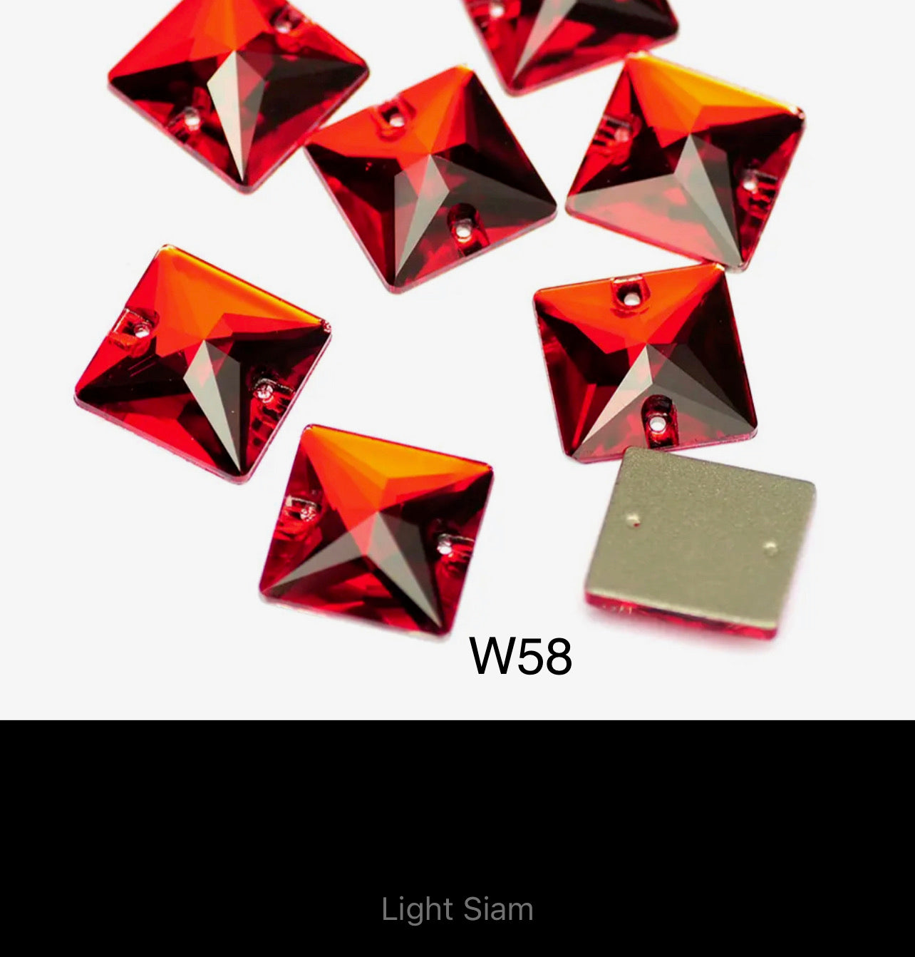 Top Quality Glass Sew On Squares (G53)