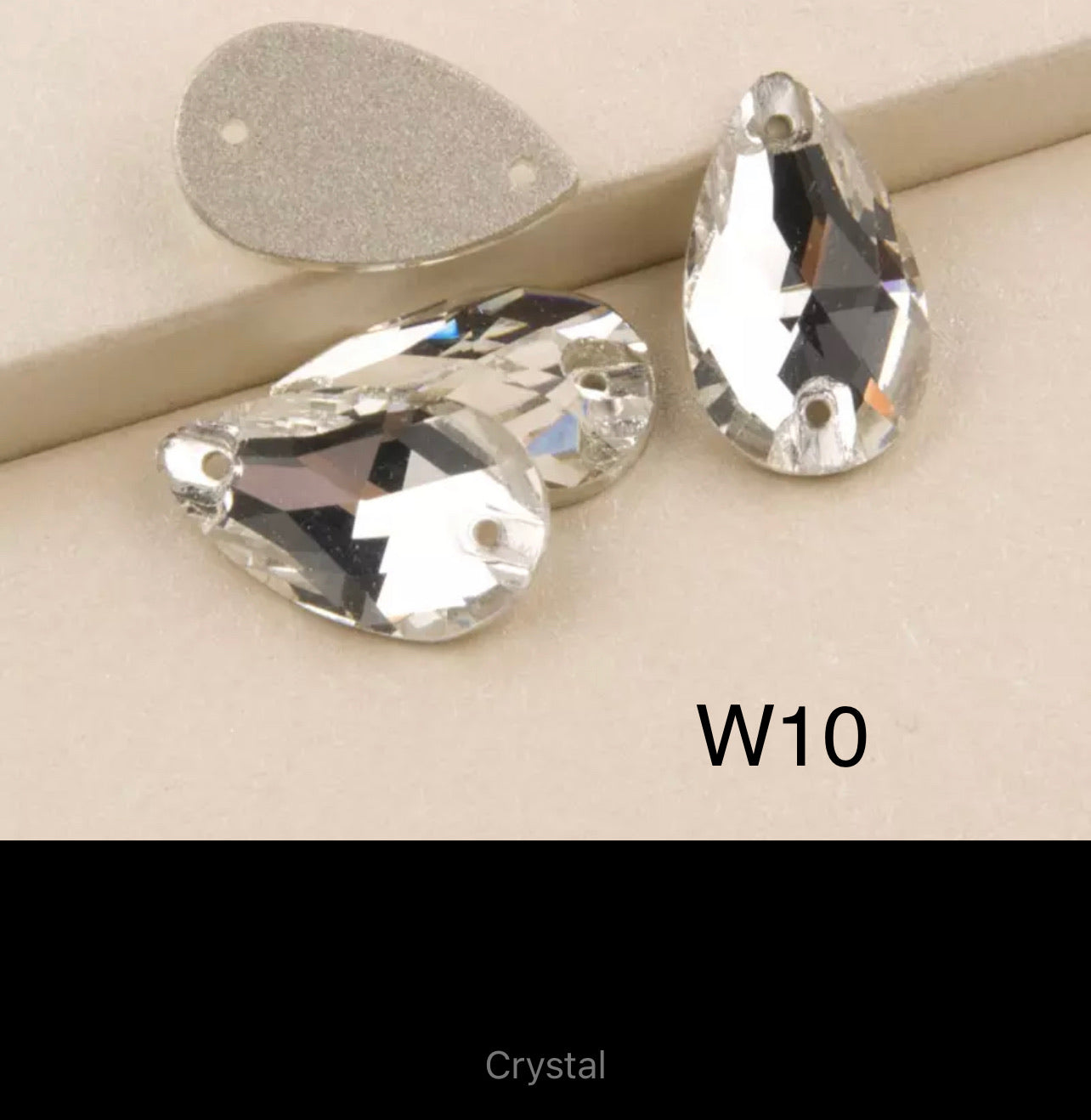 Top Quality Glass Sew On Pears 11x18 (G54)