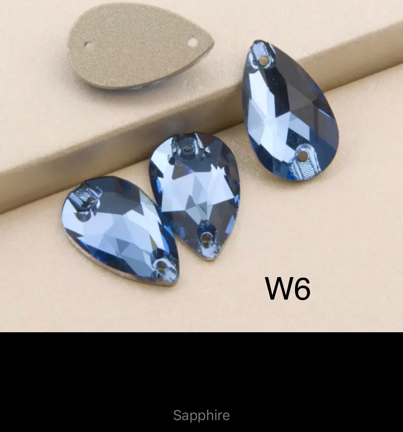 Top Quality Glass Sew On Pears 11x18 (G54)