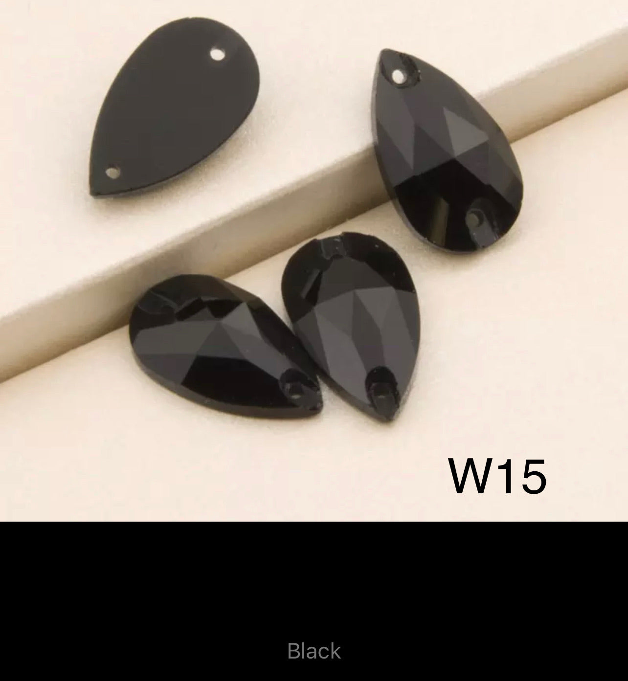 Top Quality Glass Sew On Pears 11x18 (G54)