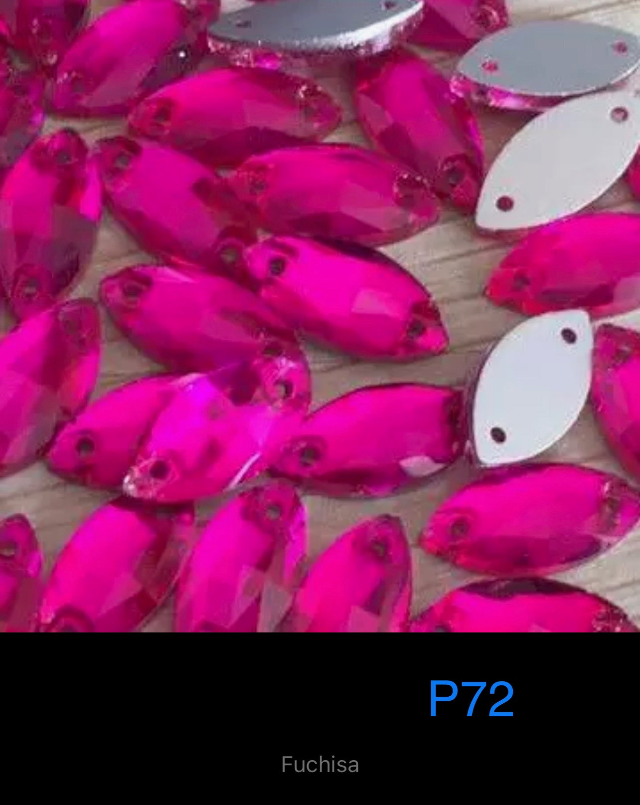Budget Glass Navette Stones (G56) P72