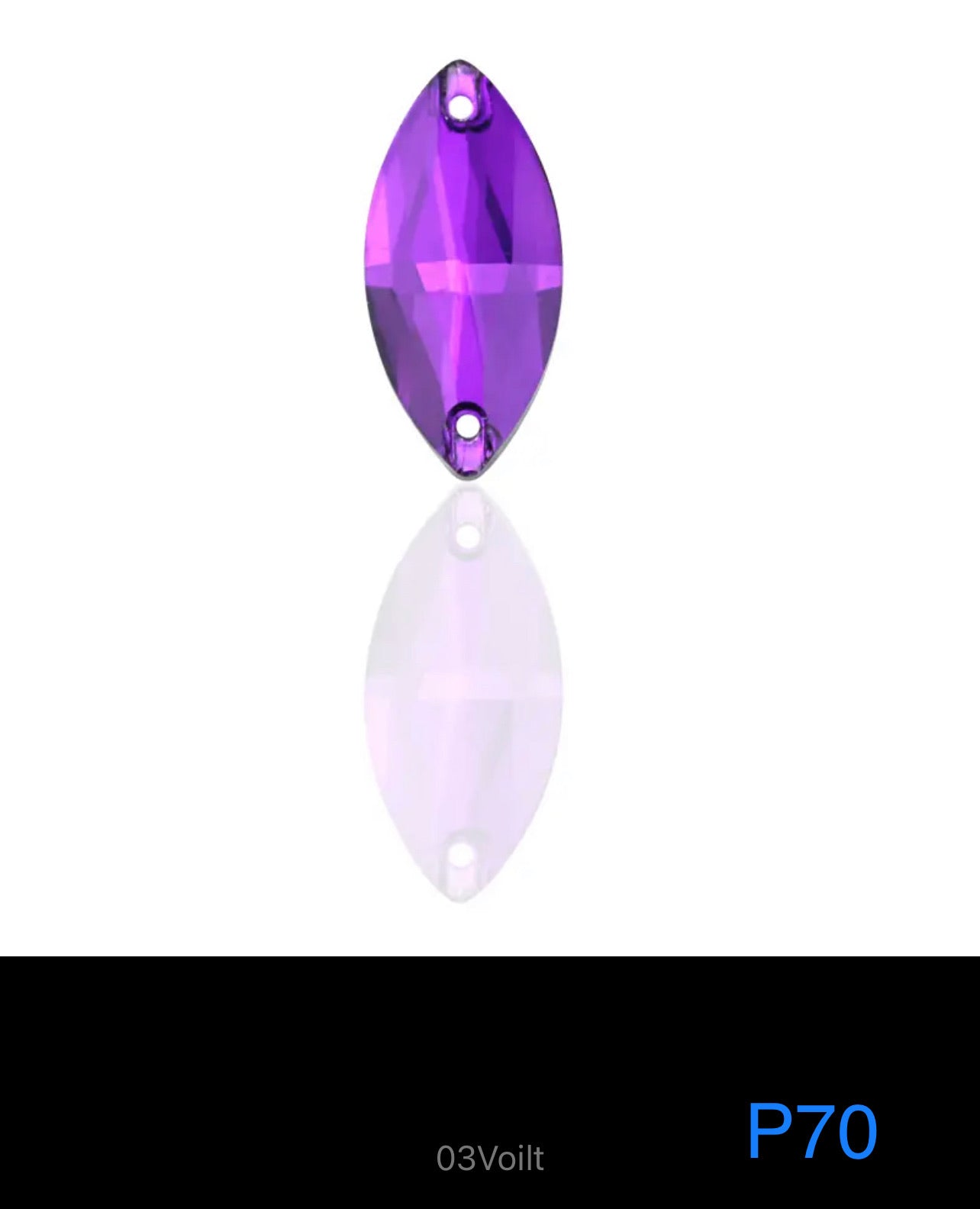 Budget Glass Navette Stones (G56) P72