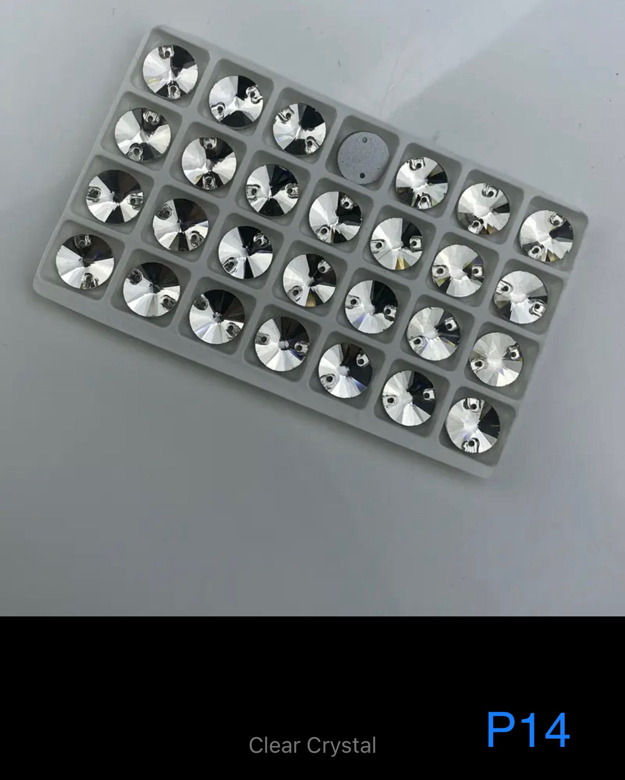 Budget Glass Rivoli Stones (G58)