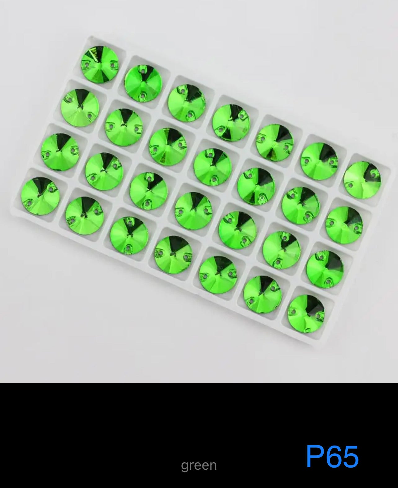 Budget Glass Rivoli Stones (G58)