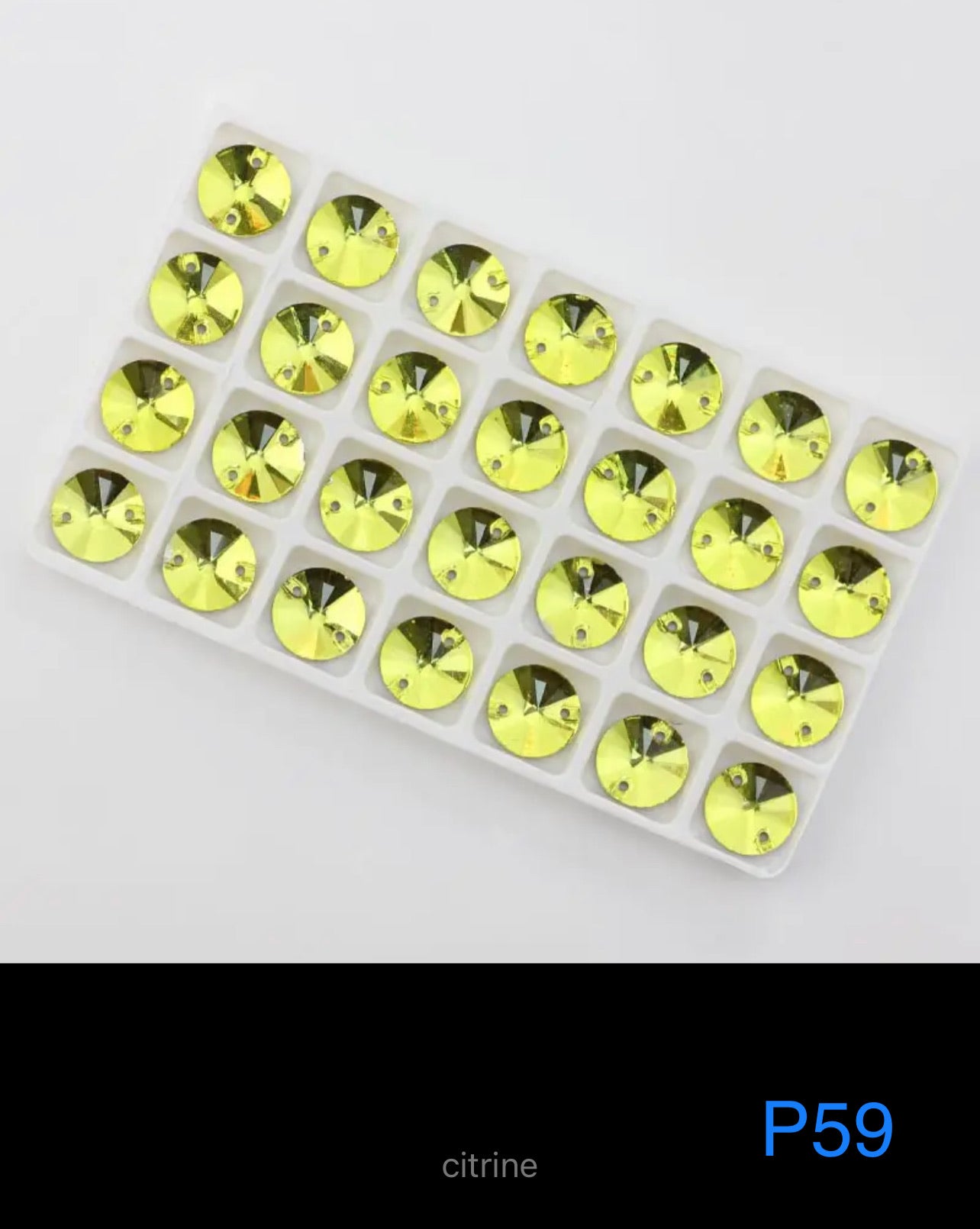 Budget Glass Rivoli Stones (G58)