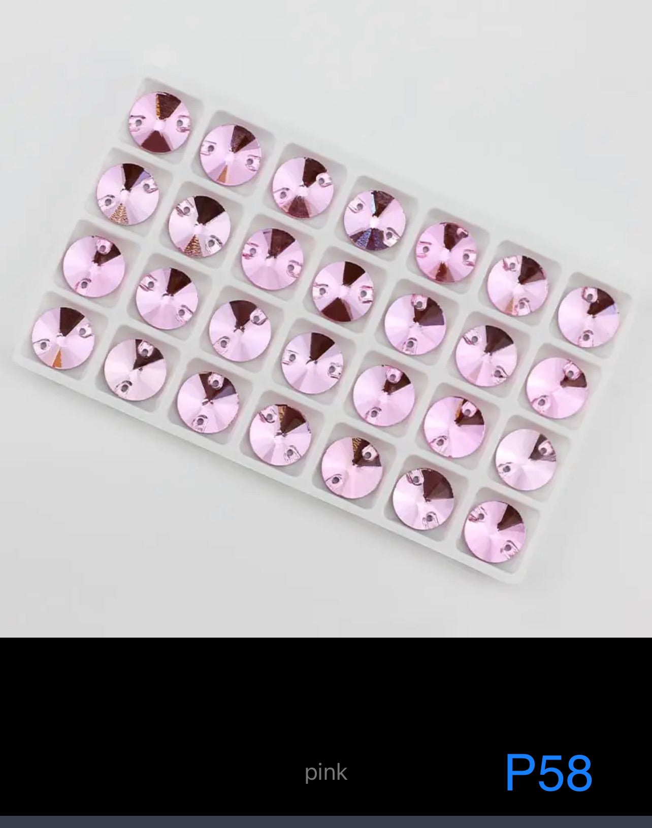 Budget Glass Rivoli Stones (G58)