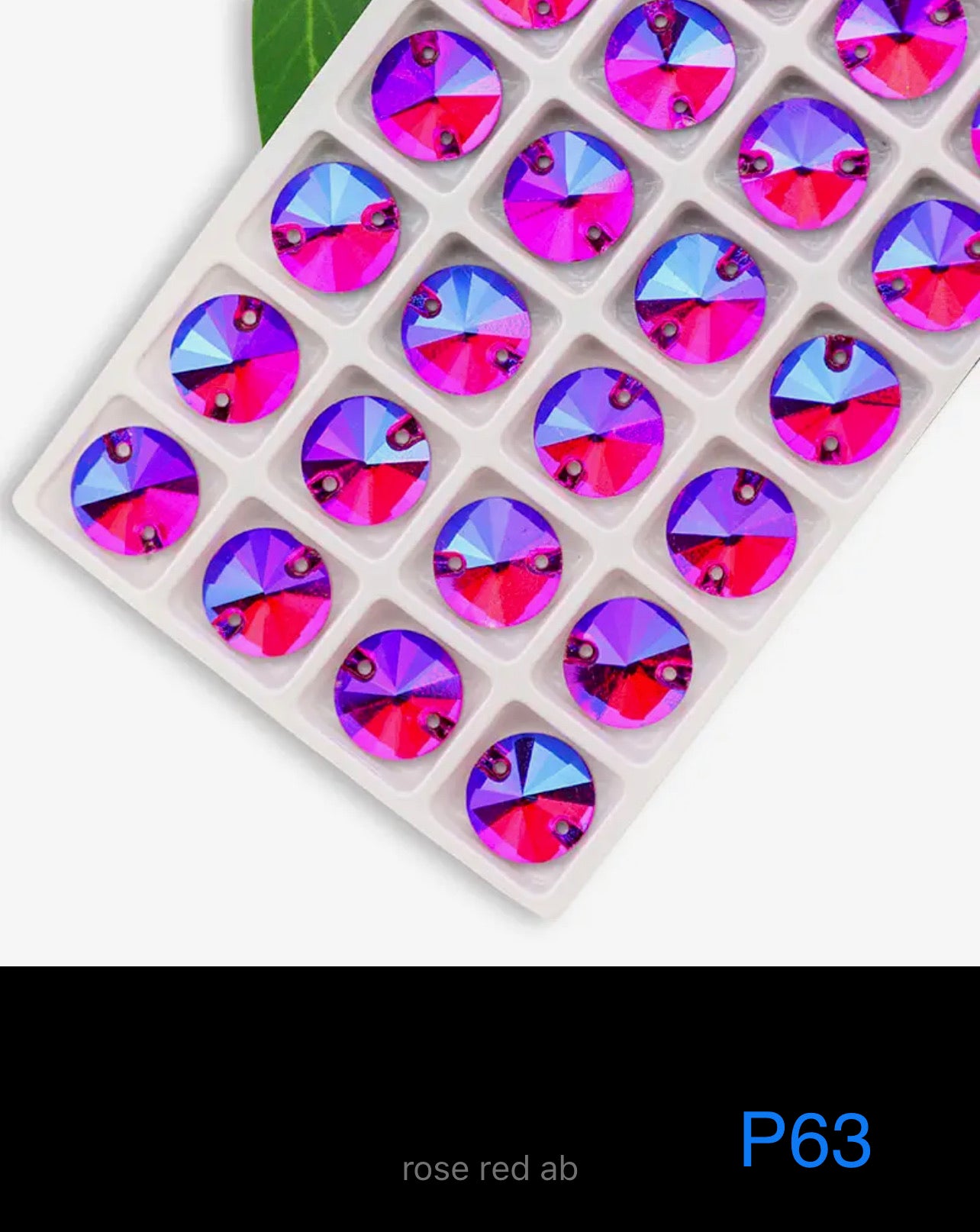 Budget Glass Rivoli Stones (G58)