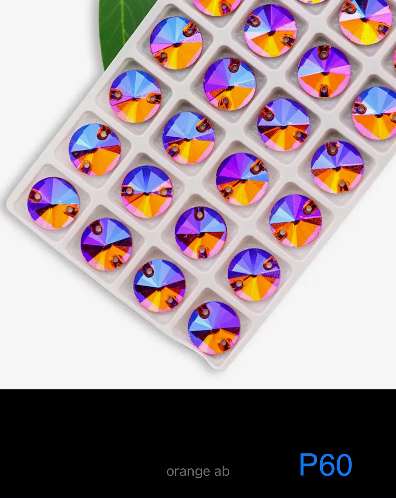 Budget Glass Rivoli Stones (G58)