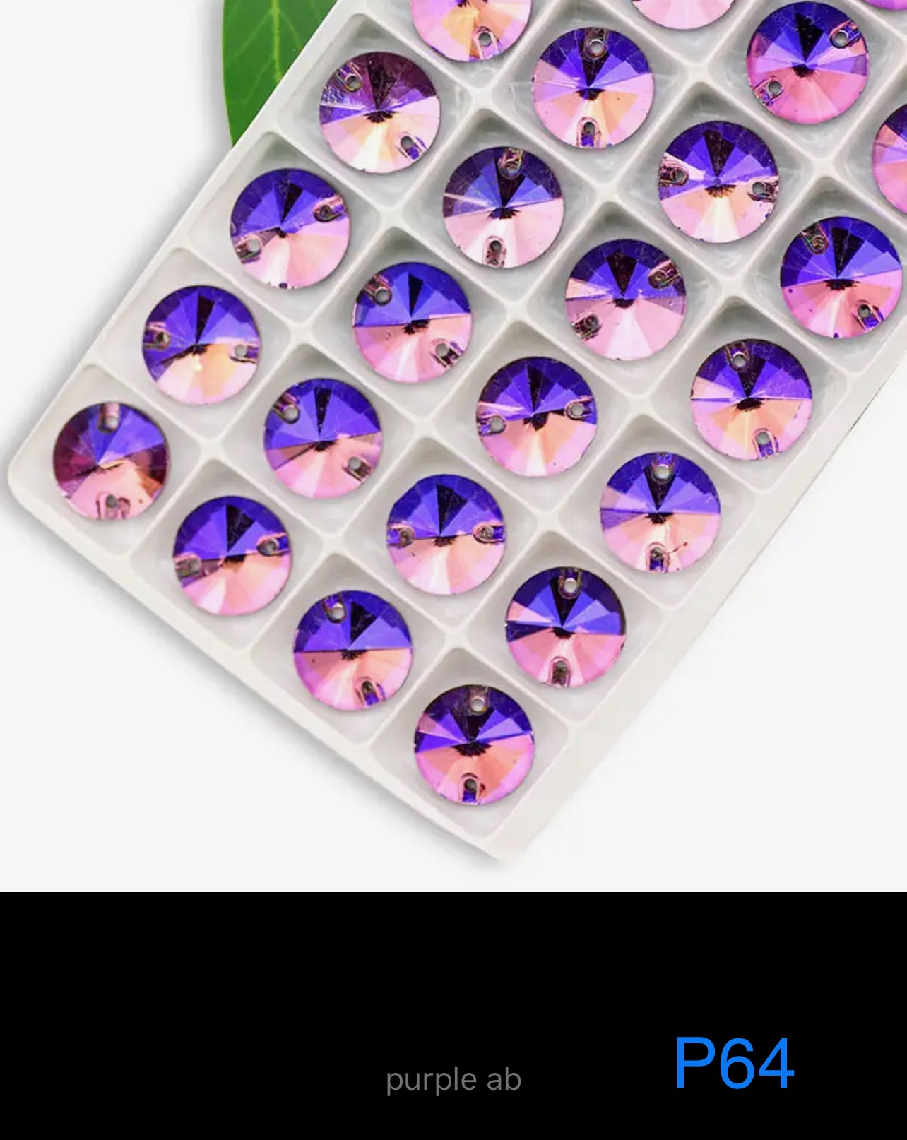 Budget Glass Rivoli Stones (G58)