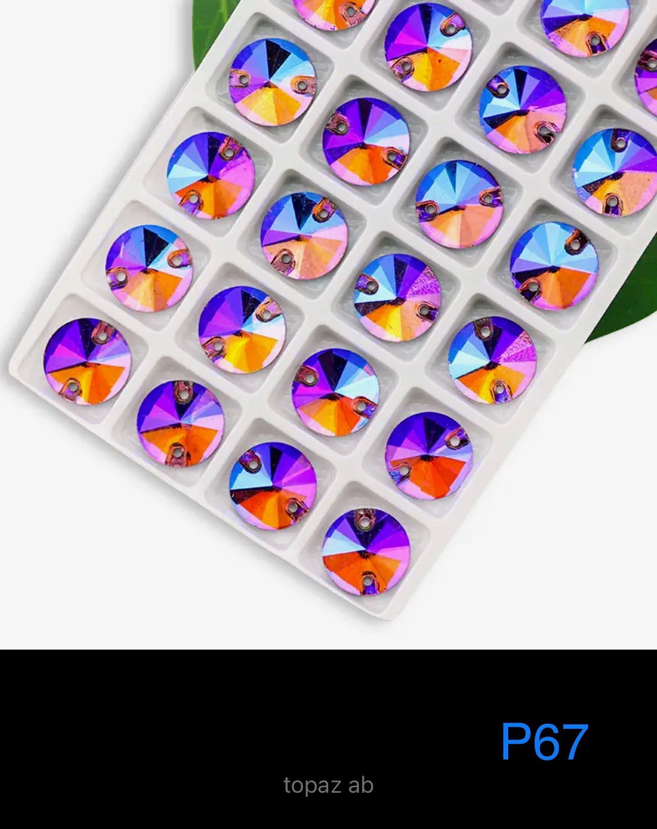 Budget Glass Rivoli Stones (G58)