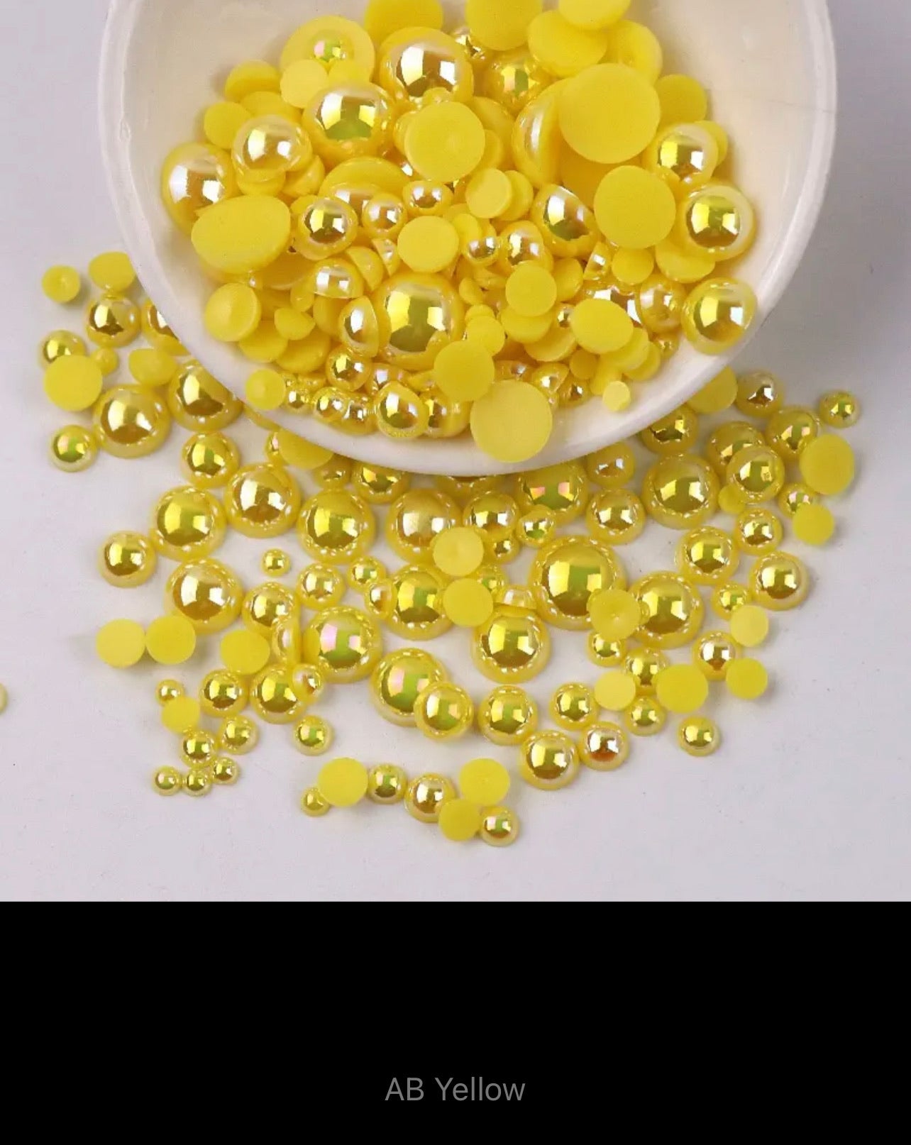 Pearls AB and Plain Flatback (G55)