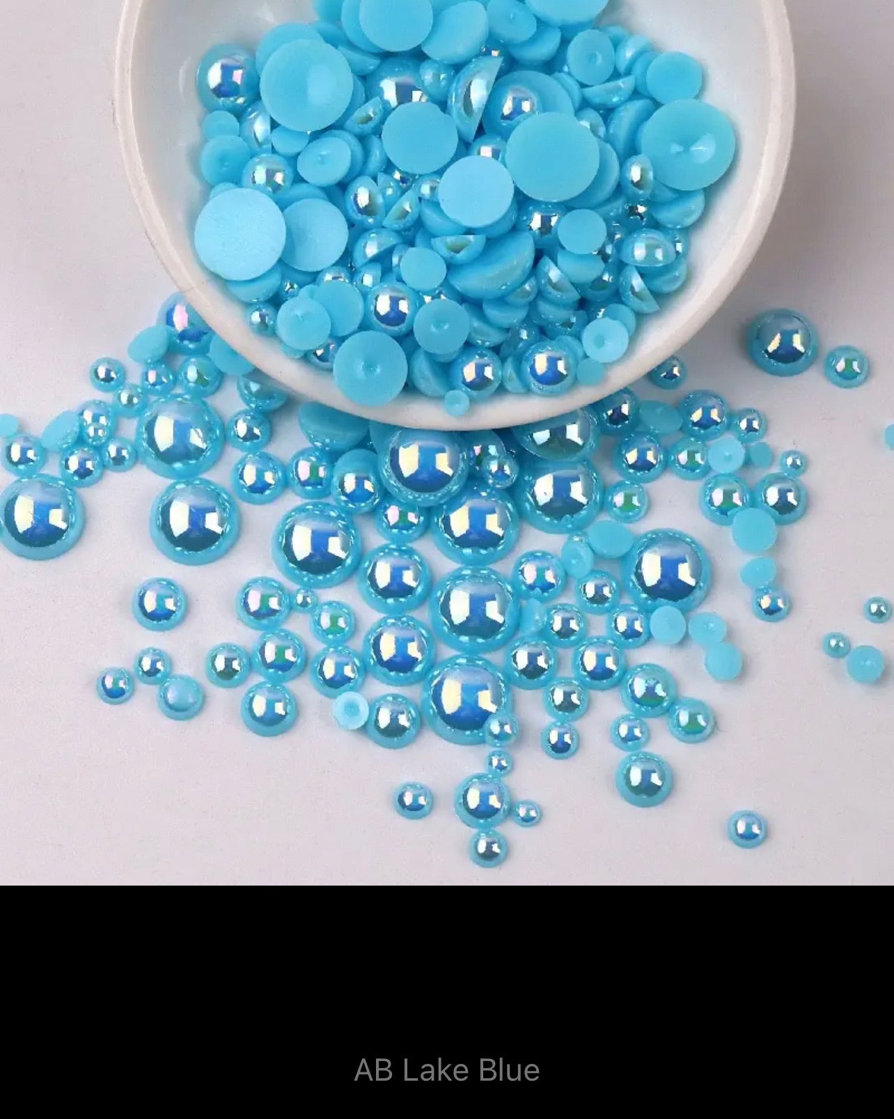 Pearls AB and Plain Flatback (G55)