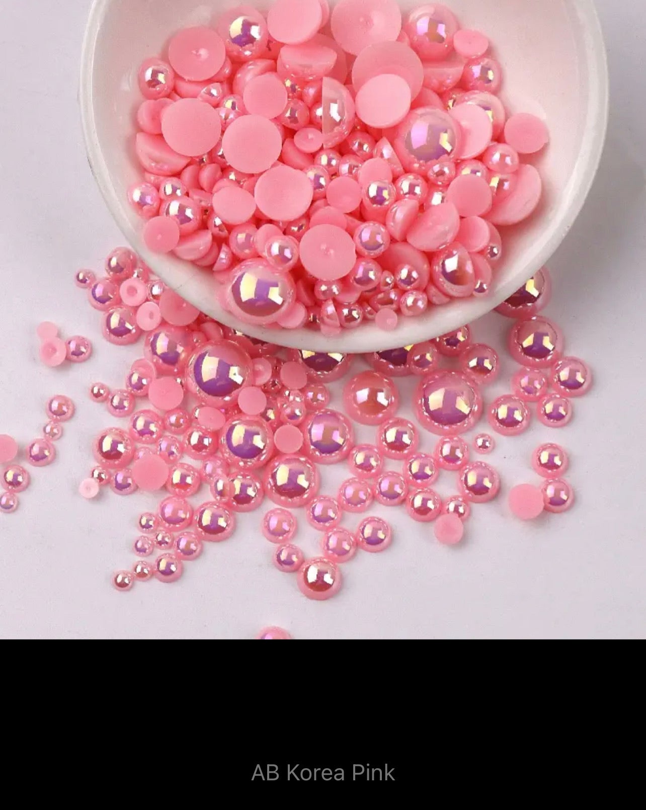 Pearls AB and Plain Flatback (G55)