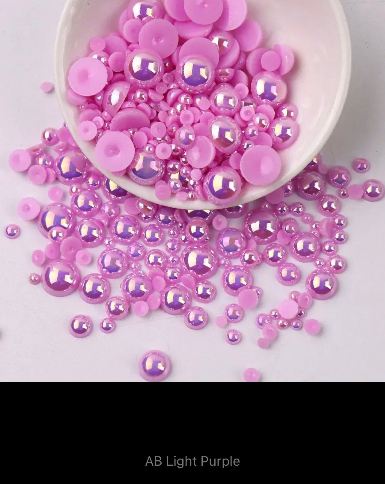 Pearls AB and Plain Flatback (G55)