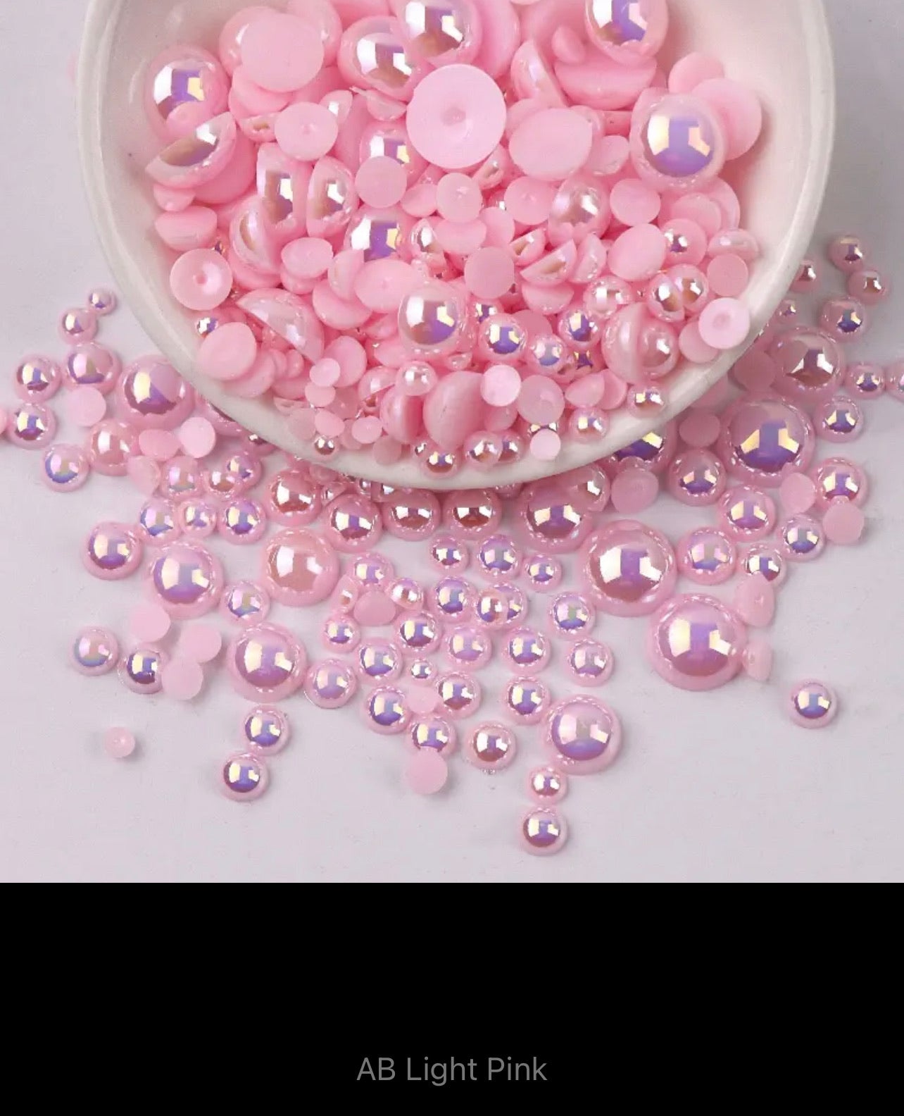 Pearls AB and Plain Flatback (G55)