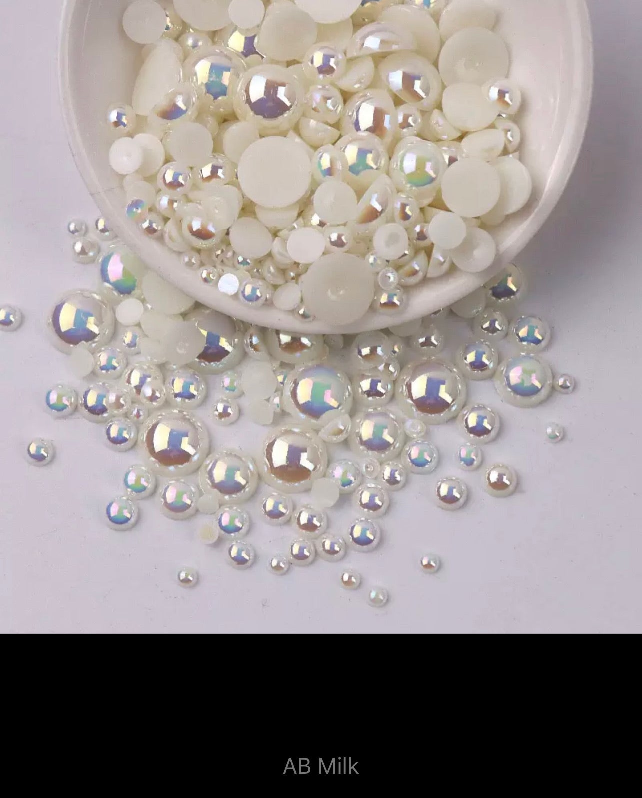 Pearls AB and Plain Flatback (G55)