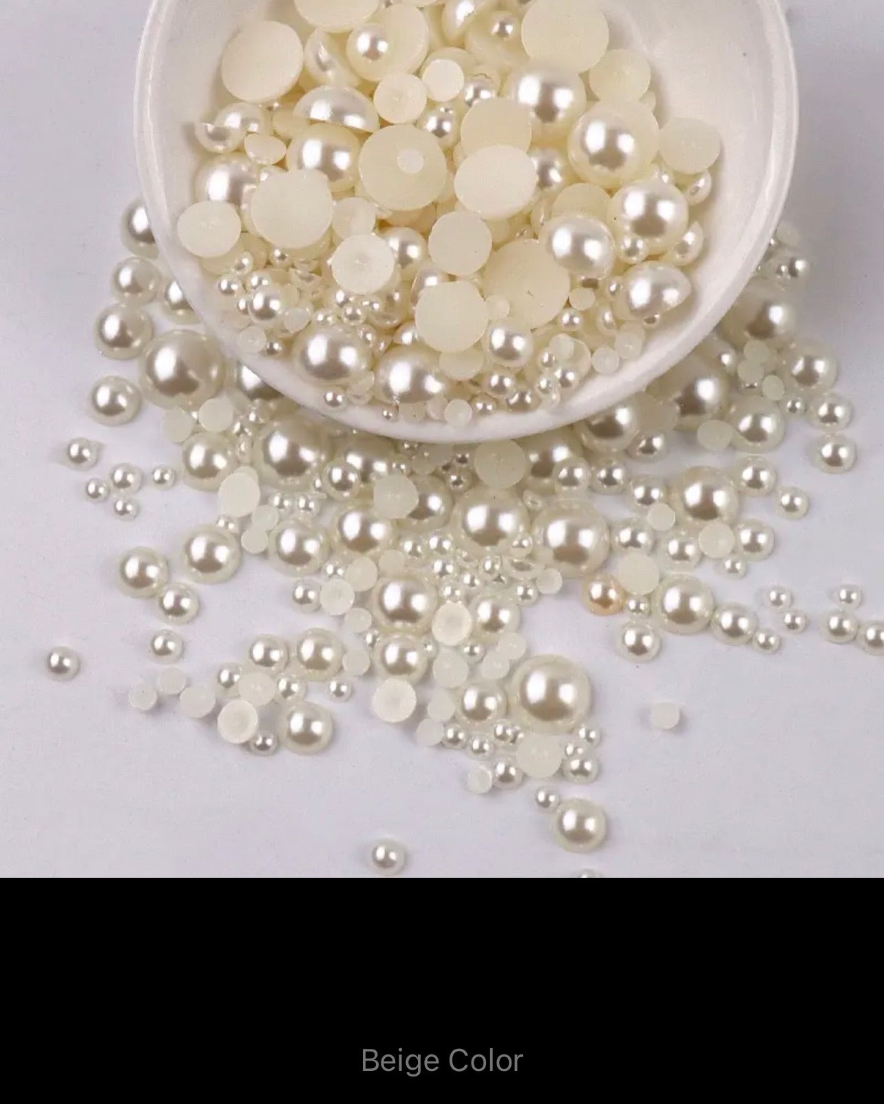 Pearls AB and Plain Flatback (G55)