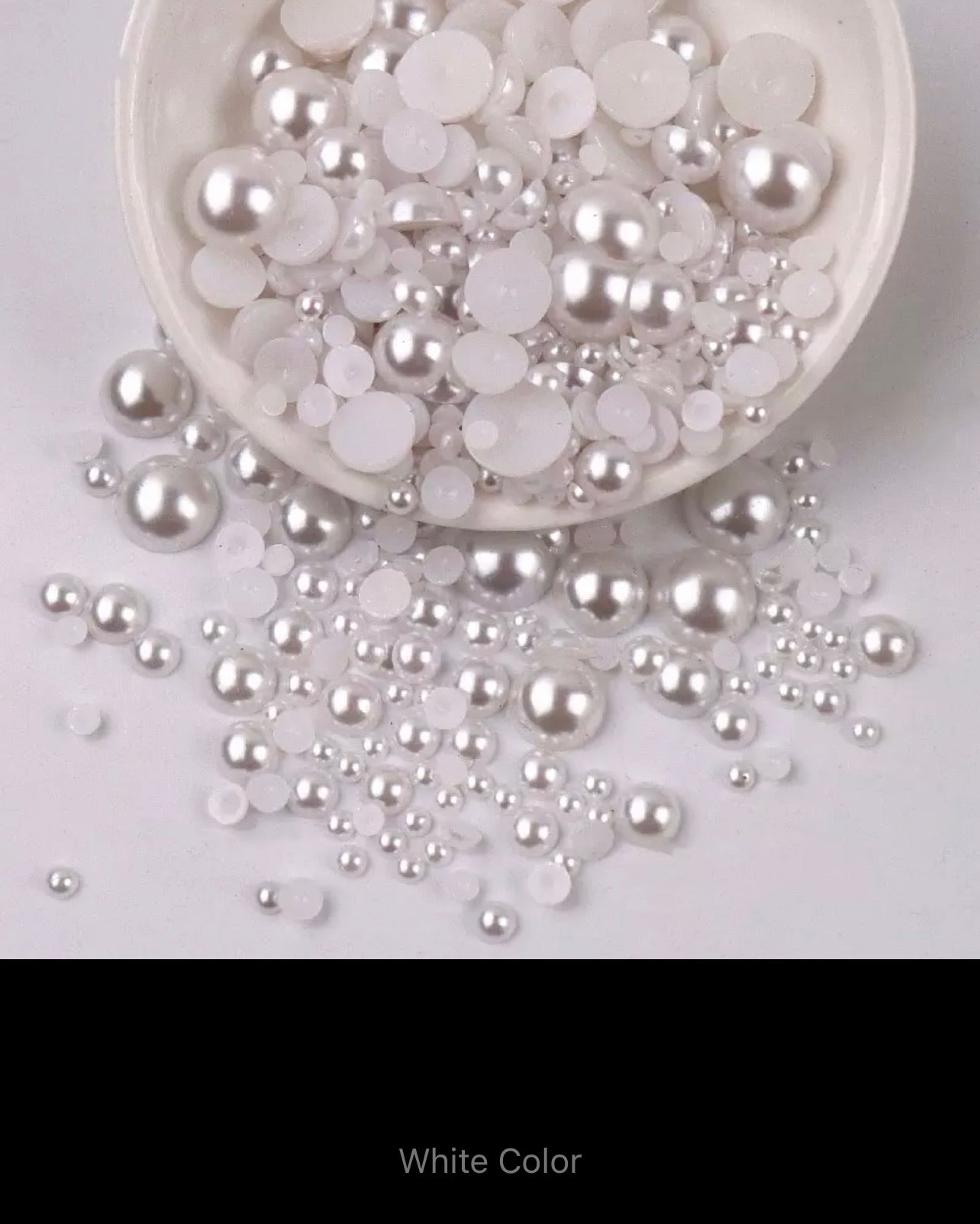 Pearls AB and Plain Flatback (G55)