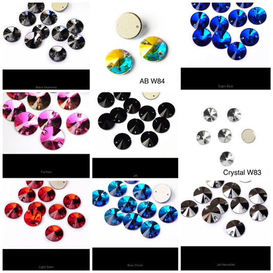 Top Quality Glass Rivoli Stones (G60)