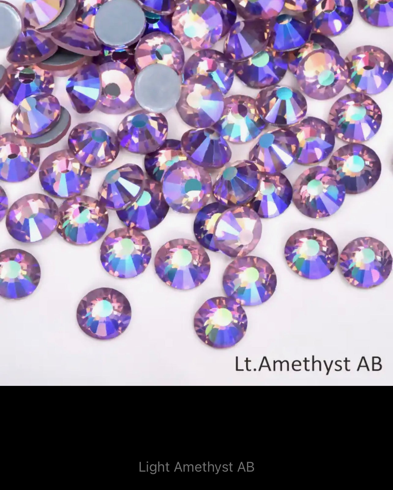 SS16 MULTICOLOURED COLOURED AB HOTFIX FLAT BACK RHINESTONES  (V7)