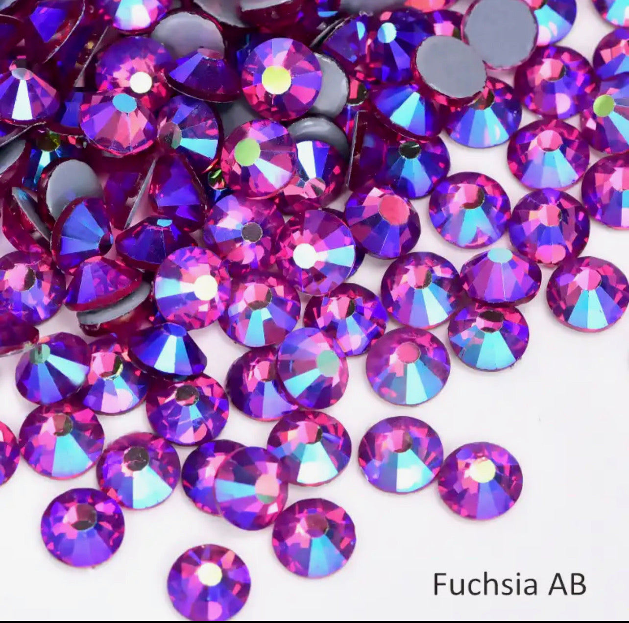 SS16 MULTICOLOURED COLOURED AB HOTFIX FLAT BACK RHINESTONES  (V7)