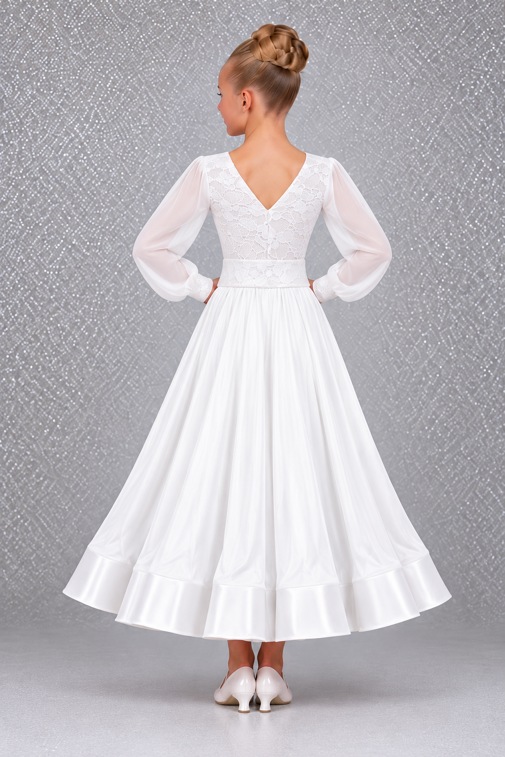 147J White Lace 3 Piece Set Competition Number Wallet & Decorative Pins & Matching Hair Flower **Everything included in Price when full set purchased**