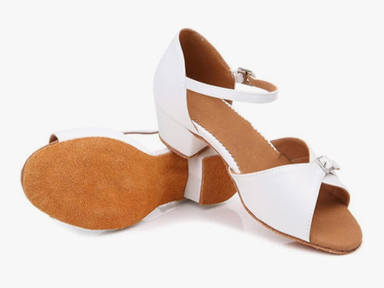 (4) TWD “LULAH” Children’s Ballroom Shoes. White Lattice Design or White with Diamanté Buckle Detail. Each Pair of Shoes comes Boxed & Includes a “Pink Shoe Bag” & pair of plastic feet protectors for trying the Shoes on for Size, Fit & Comfort.