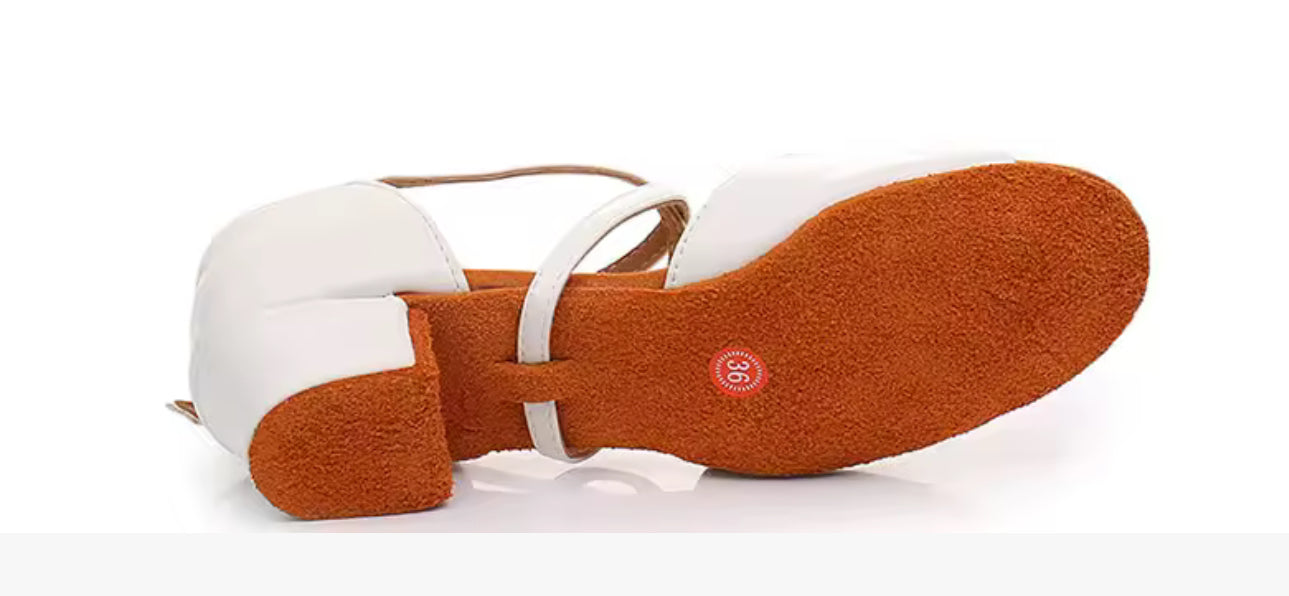 (4) TWD “LULAH” Children’s Ballroom Shoes. White Lattice Design or White with Diamanté Buckle Detail. Each Pair of Shoes comes Boxed & Includes a “Pink Shoe Bag” & pair of plastic feet protectors for trying the Shoes on for Size, Fit & Comfort.