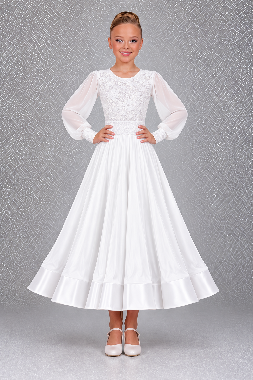 147J White Lace 3 Piece Set Competition Number Wallet & Decorative Pins & Matching Hair Flower **Everything included in Price when full set purchased**
