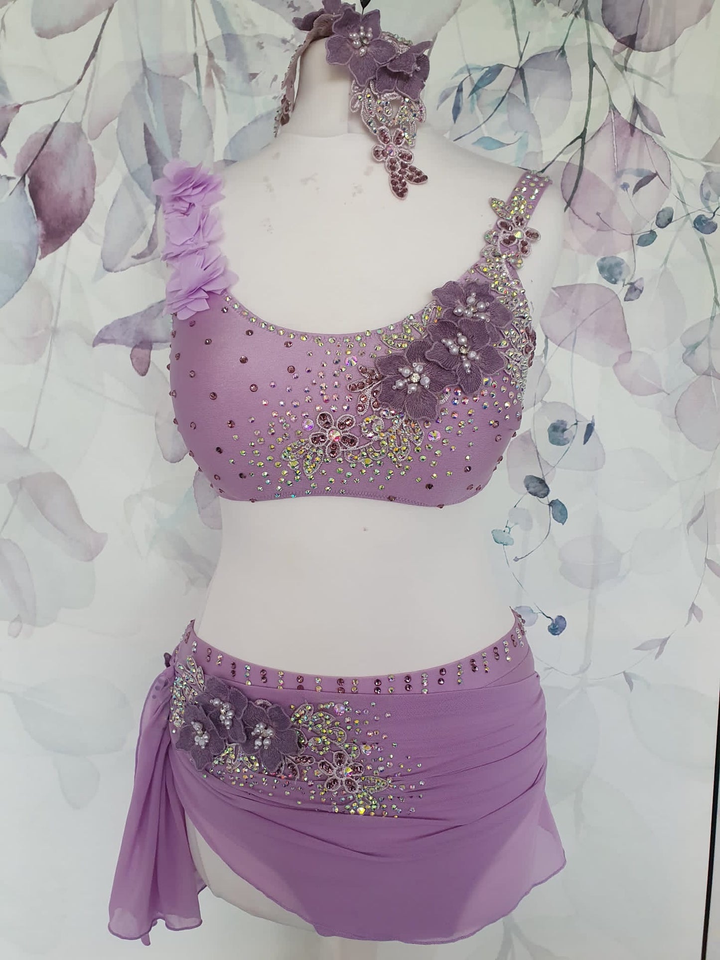 278 Purple Lyrical Stage Dance Dress