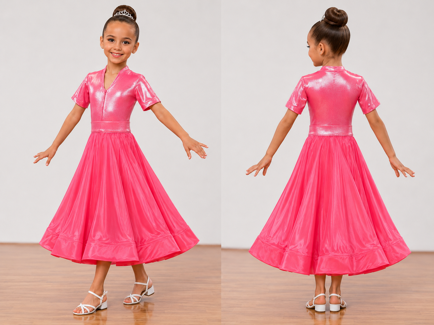 102J Metallic Sugar Pink 3 Piece Set Competition Number Wallet & Decorative Pins & Matching Hair Flower **Everything included in Price when full set purchased**