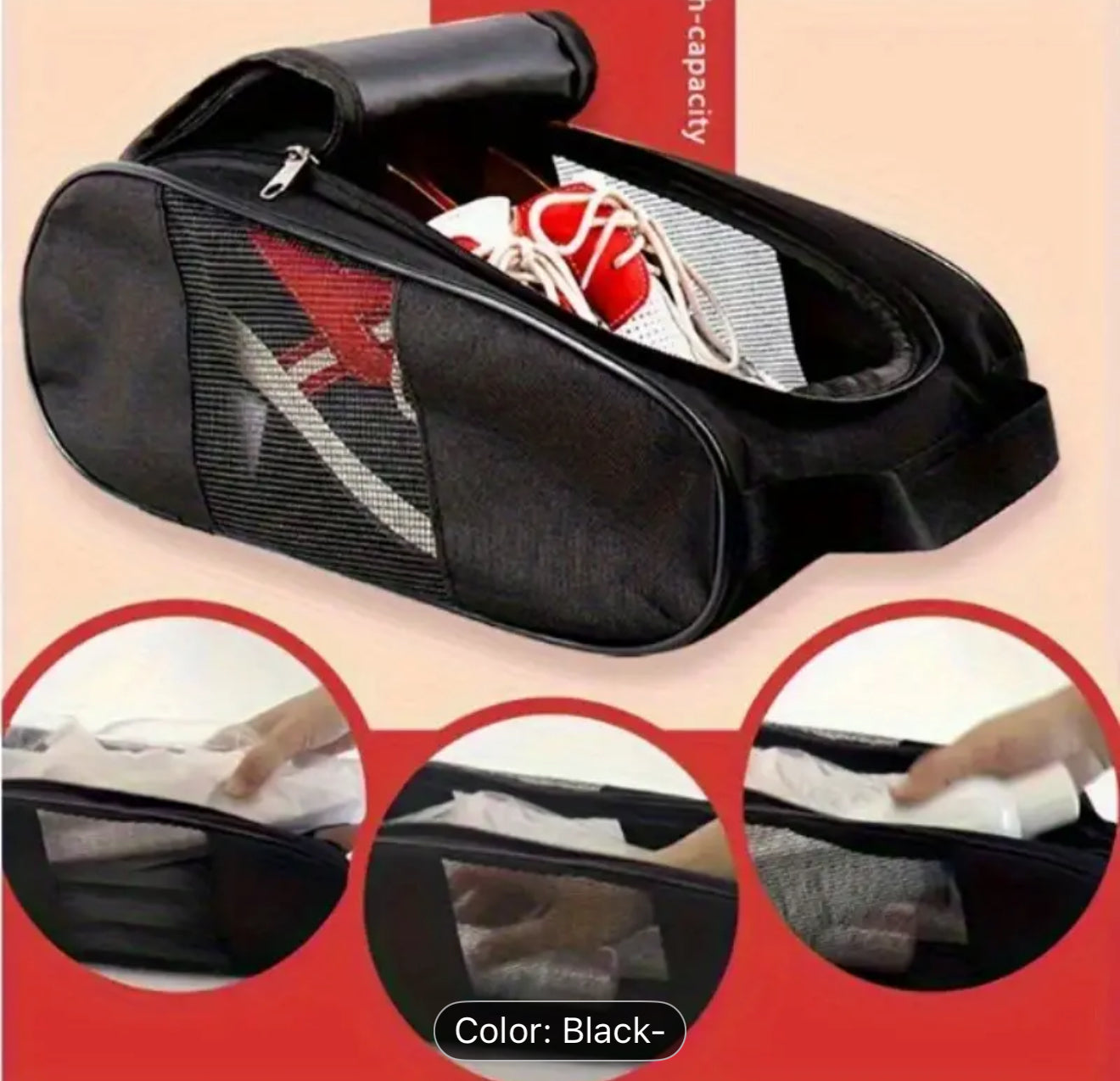SHOE BAGS- Foldable with Breathable Panel